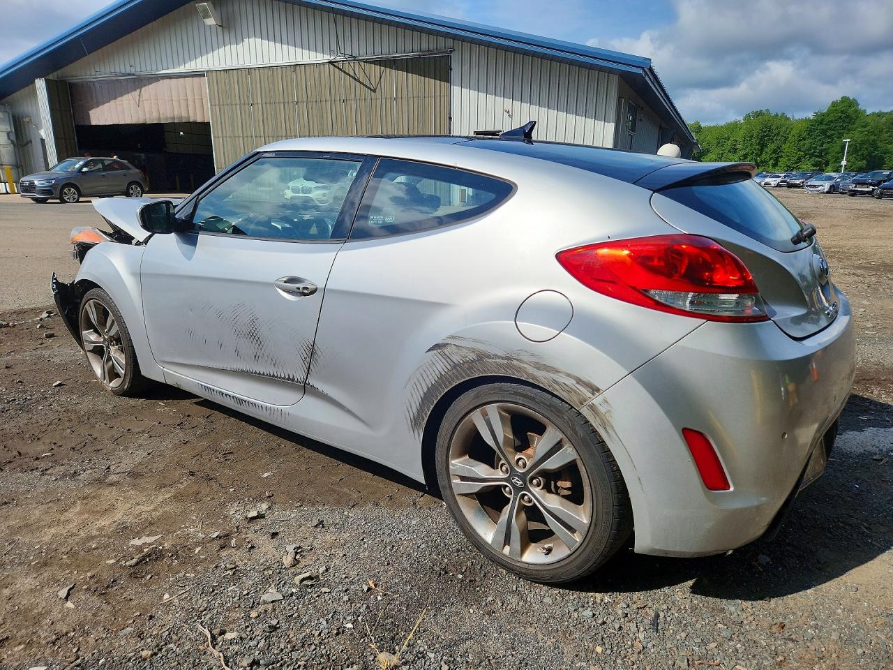 2012 Hyundai Veloster Base Silver vin: KMHTC6AD5CU059384