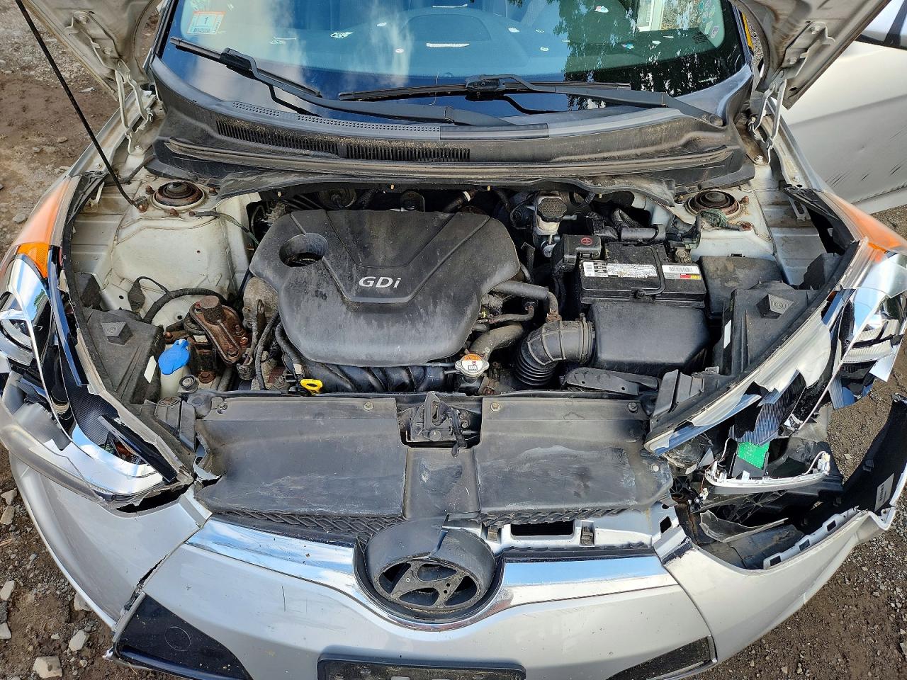 2012 Hyundai Veloster Base Silver vin: KMHTC6AD5CU059384