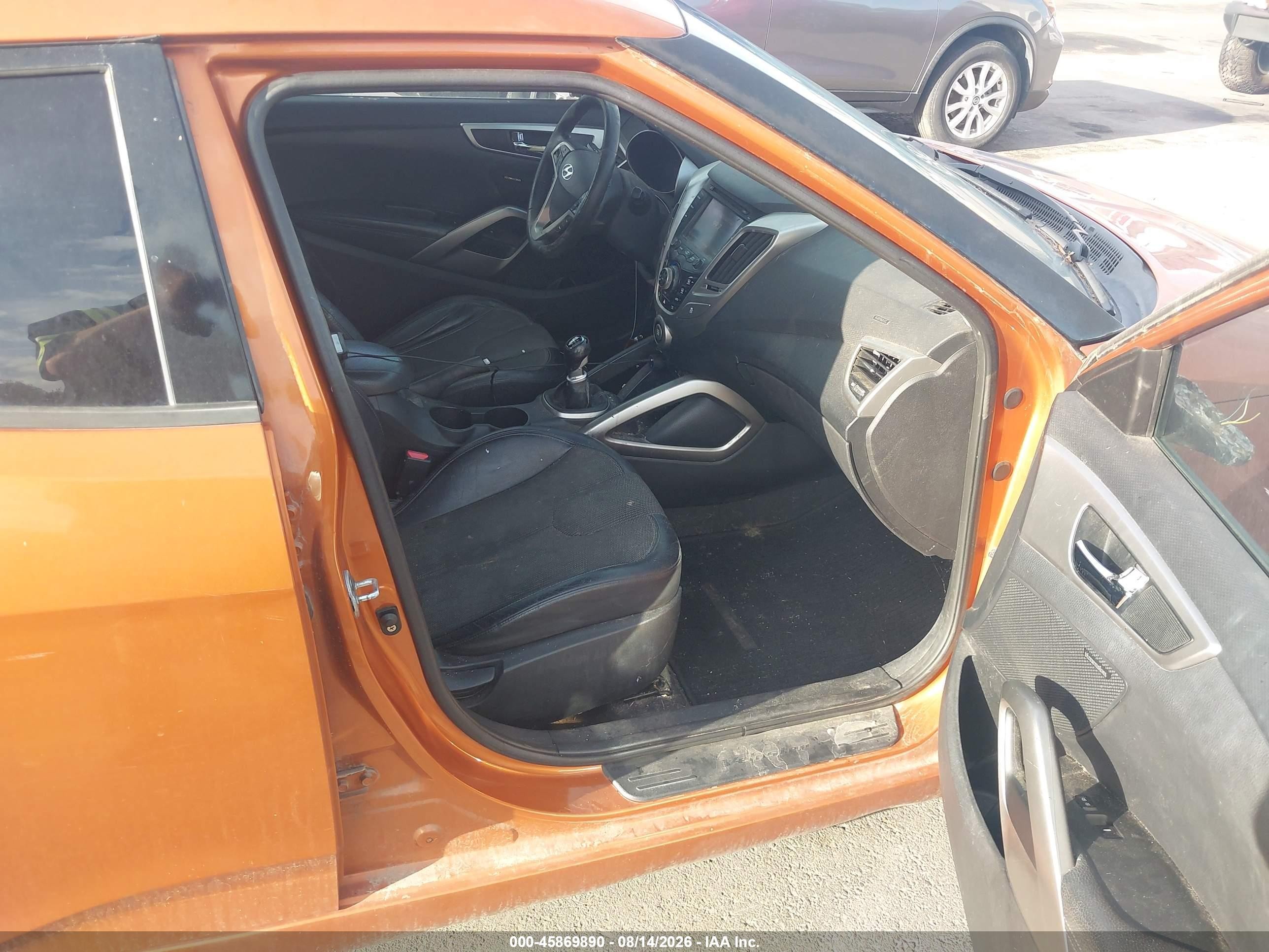 2012 Hyundai Veloster Base W/black Оранжевый vin: KMHTC6AD5CU068859
