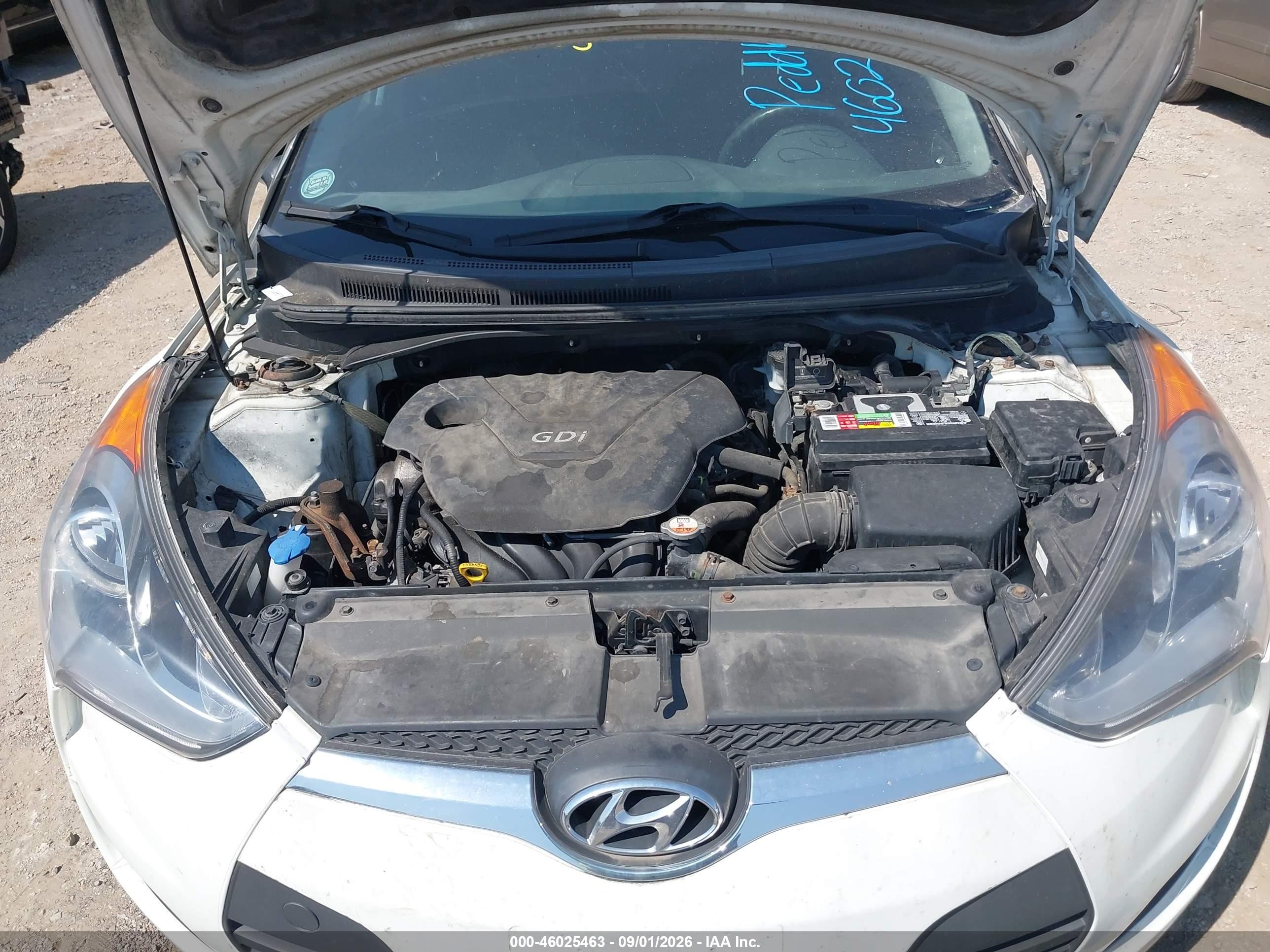 2013 Hyundai Veloster Base W/black Белый vin: KMHTC6AD5DU094816