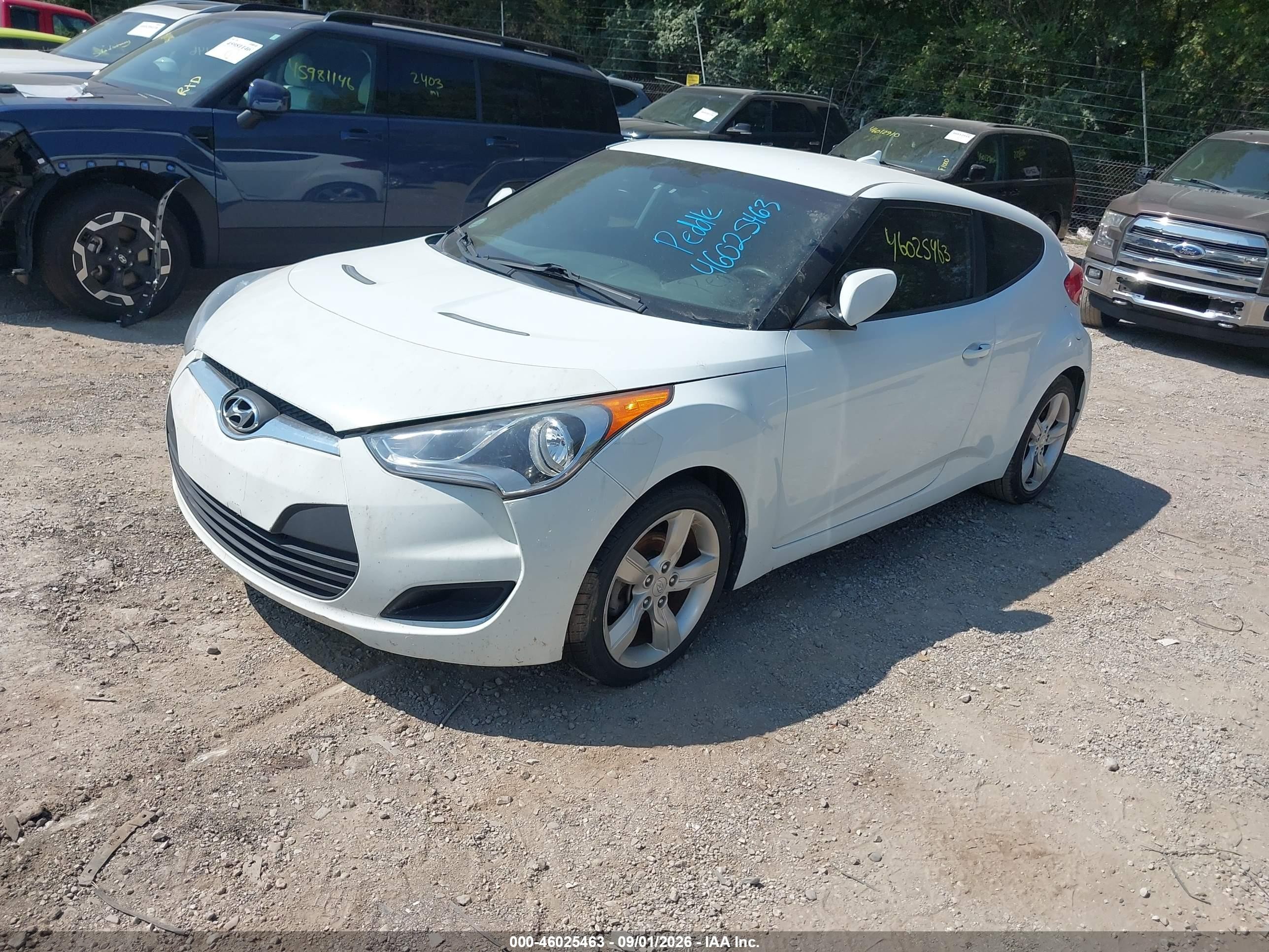 2013 Hyundai Veloster Base W/black Белый vin: KMHTC6AD5DU094816