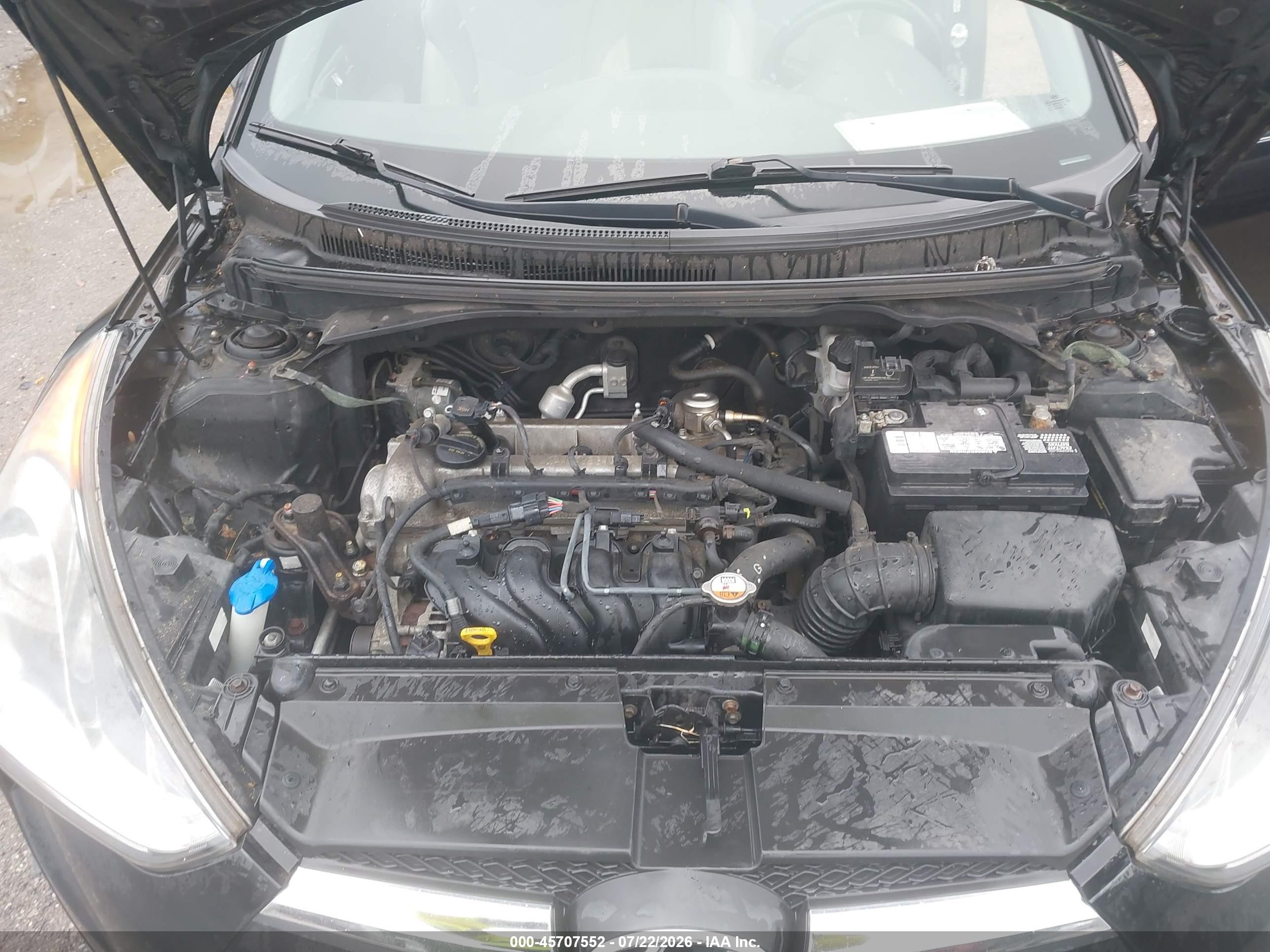 2013 Hyundai Veloster Base W/gray Black vin: KMHTC6AD5DU101084