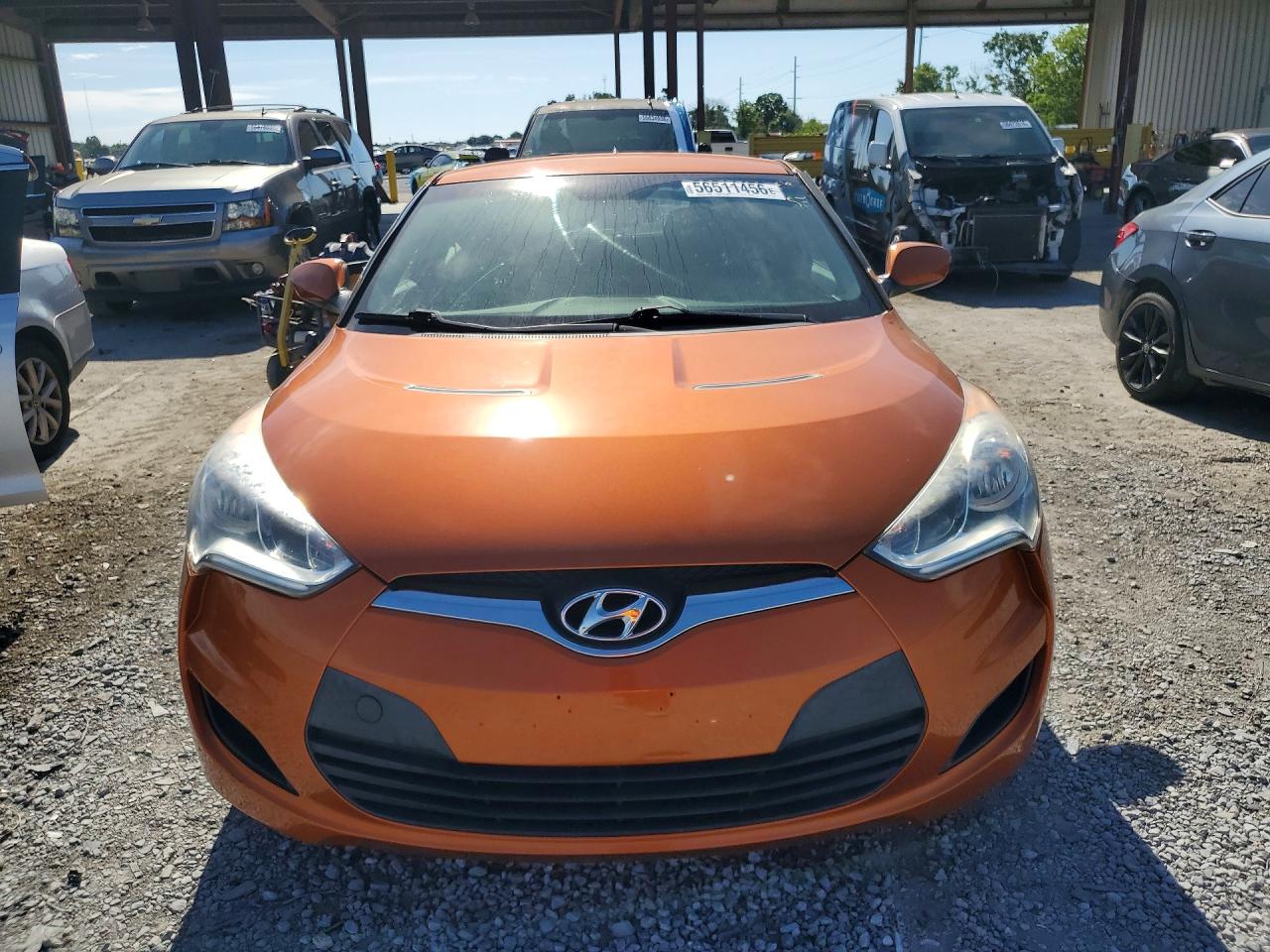2013 Hyundai Veloster Base Orange vin: KMHTC6AD5DU103210