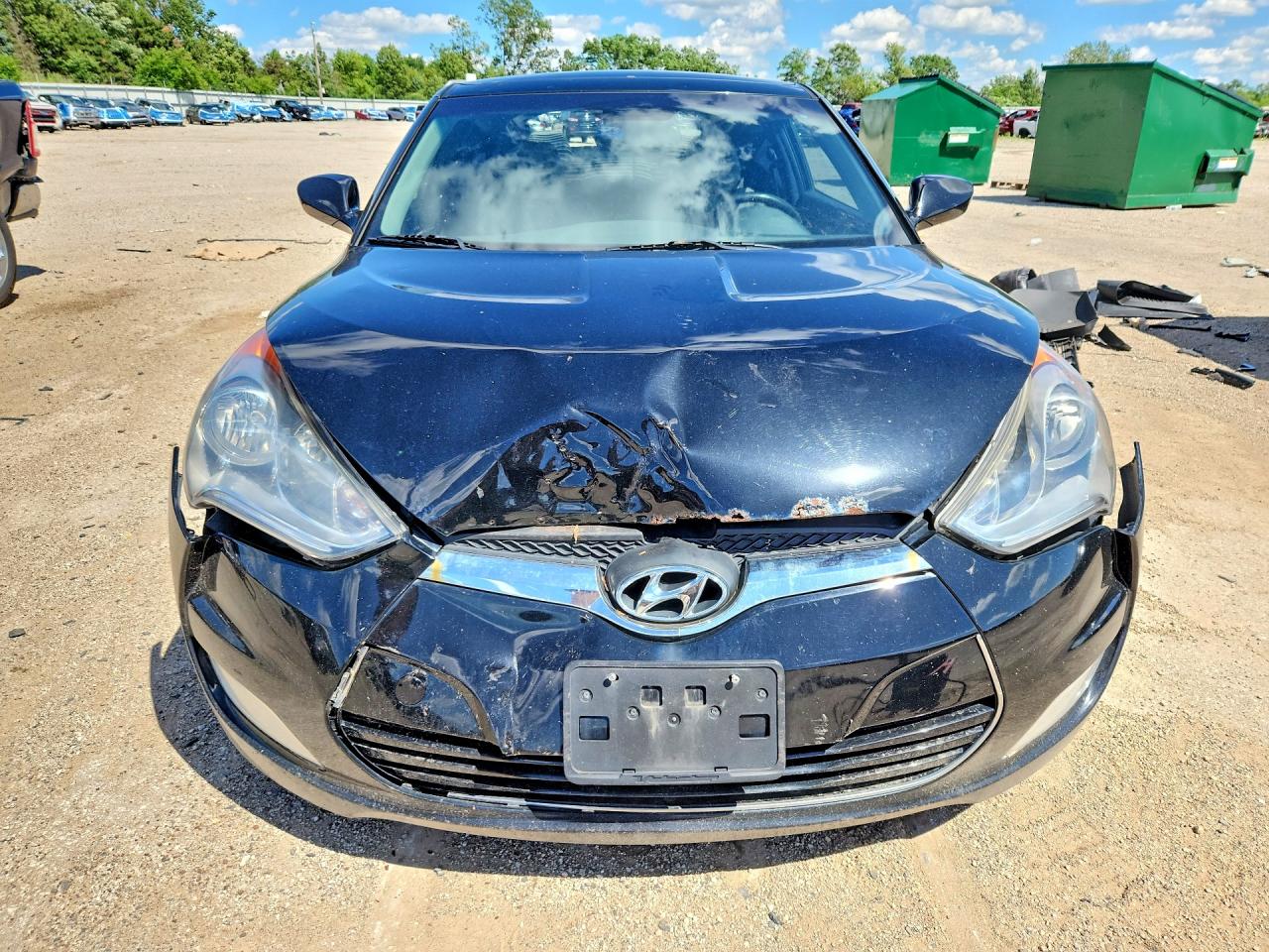 2013 Hyundai Veloster Base Black vin: KMHTC6AD5DU133243
