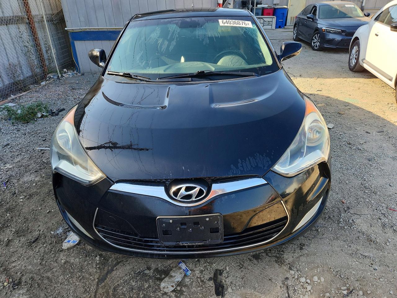 2013 Hyundai Veloster Base Black vin: KMHTC6AD5DU144436