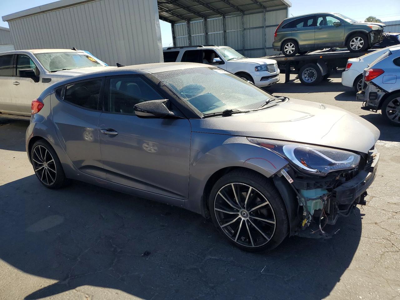 2013 Hyundai Veloster Base Charcoal vin: KMHTC6AD5DU162533