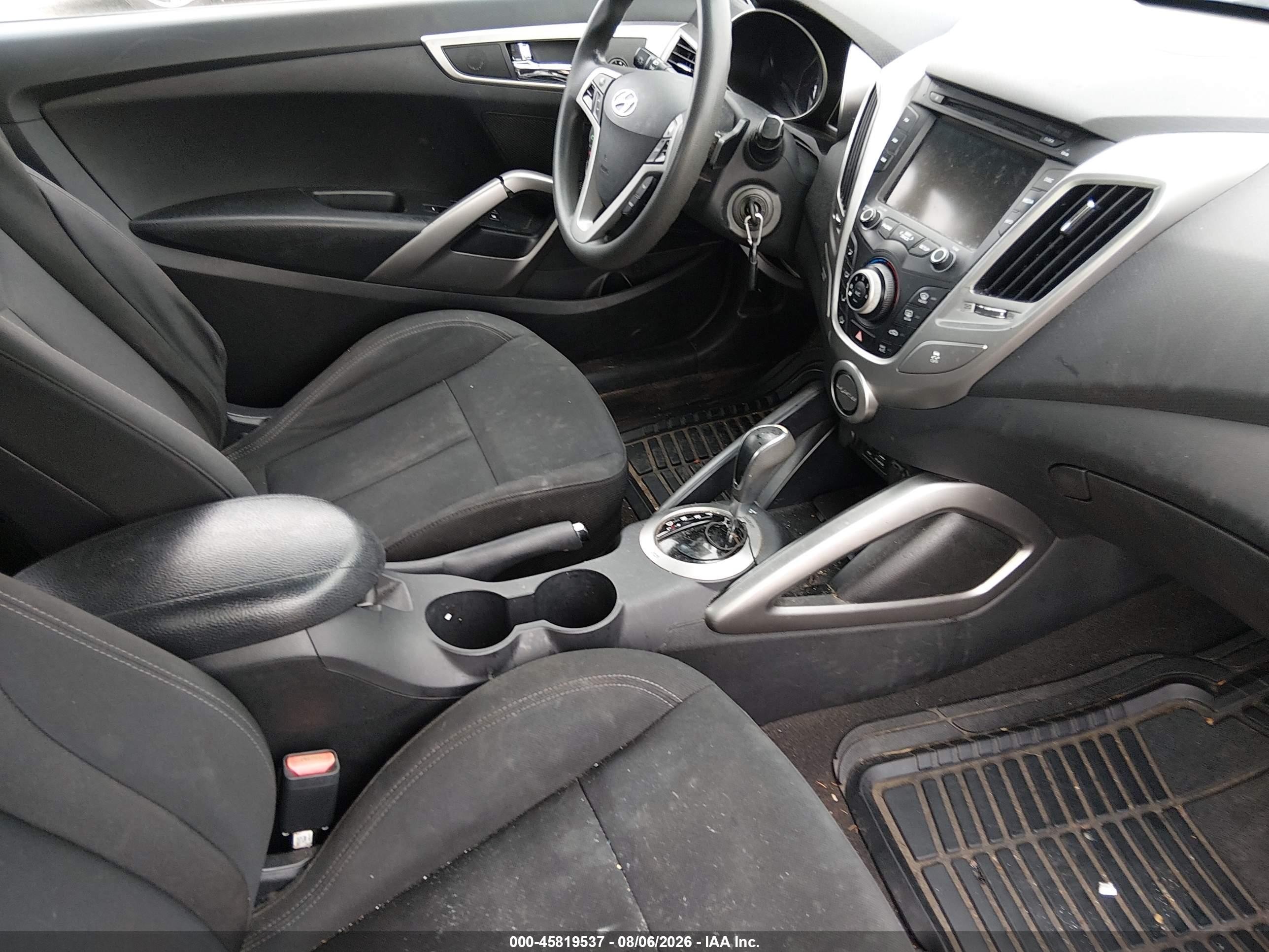 2014 Hyundai Veloster Base W/black Gray vin: KMHTC6AD5EU199857