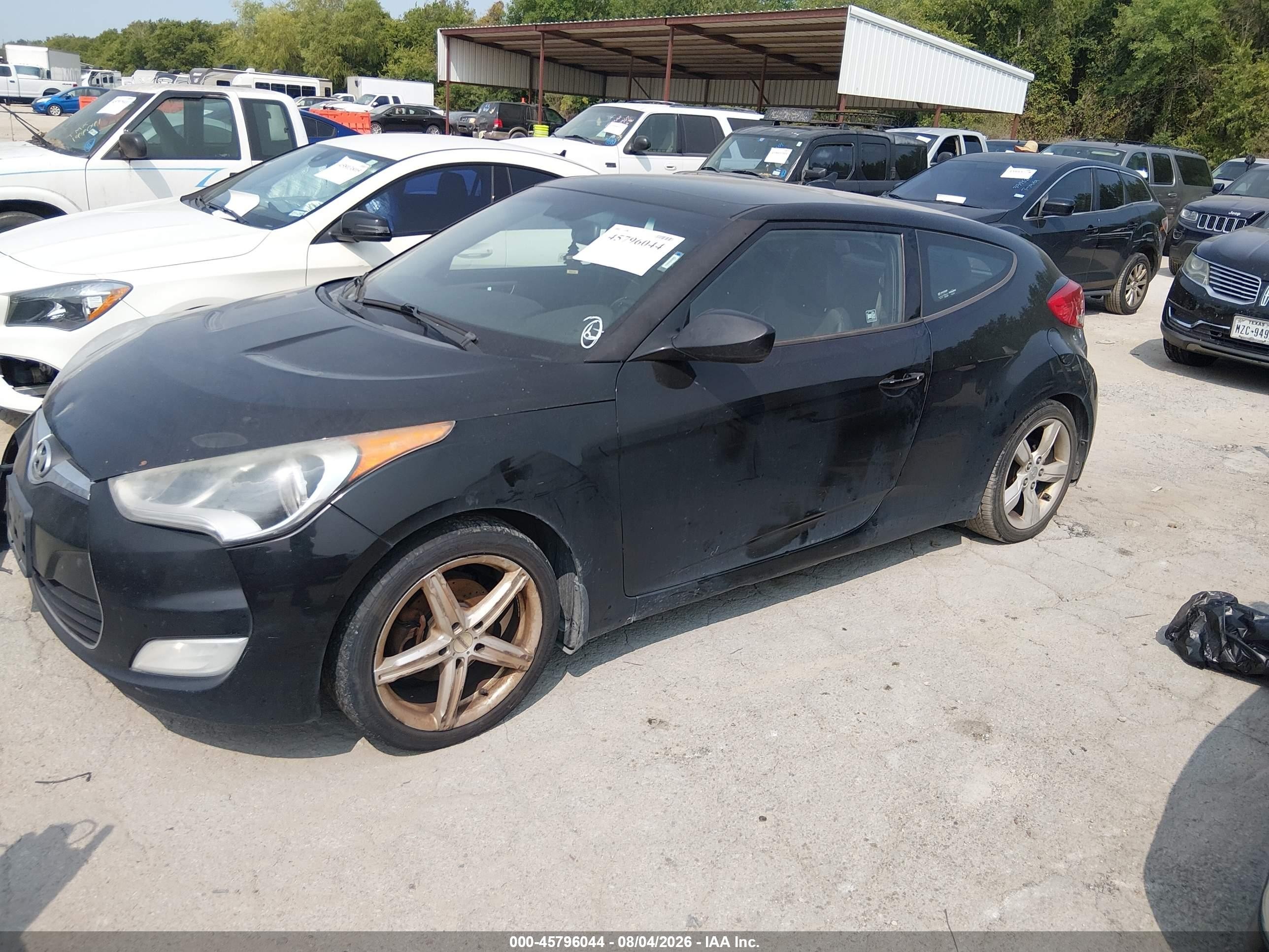 2014 Hyundai Veloster Base W/black Black vin: KMHTC6AD5EU212252
