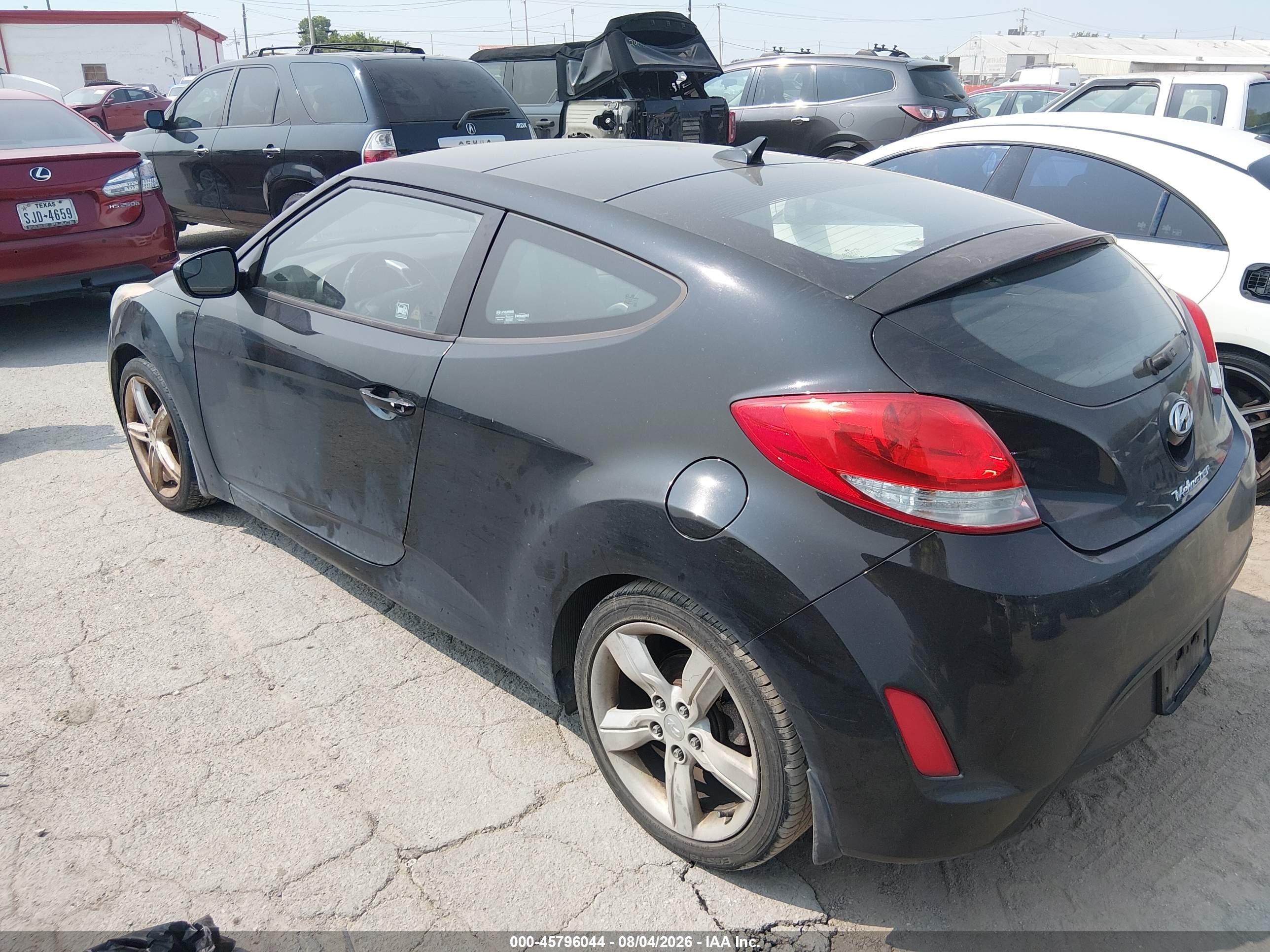 2014 Hyundai Veloster Base W/black Black vin: KMHTC6AD5EU212252