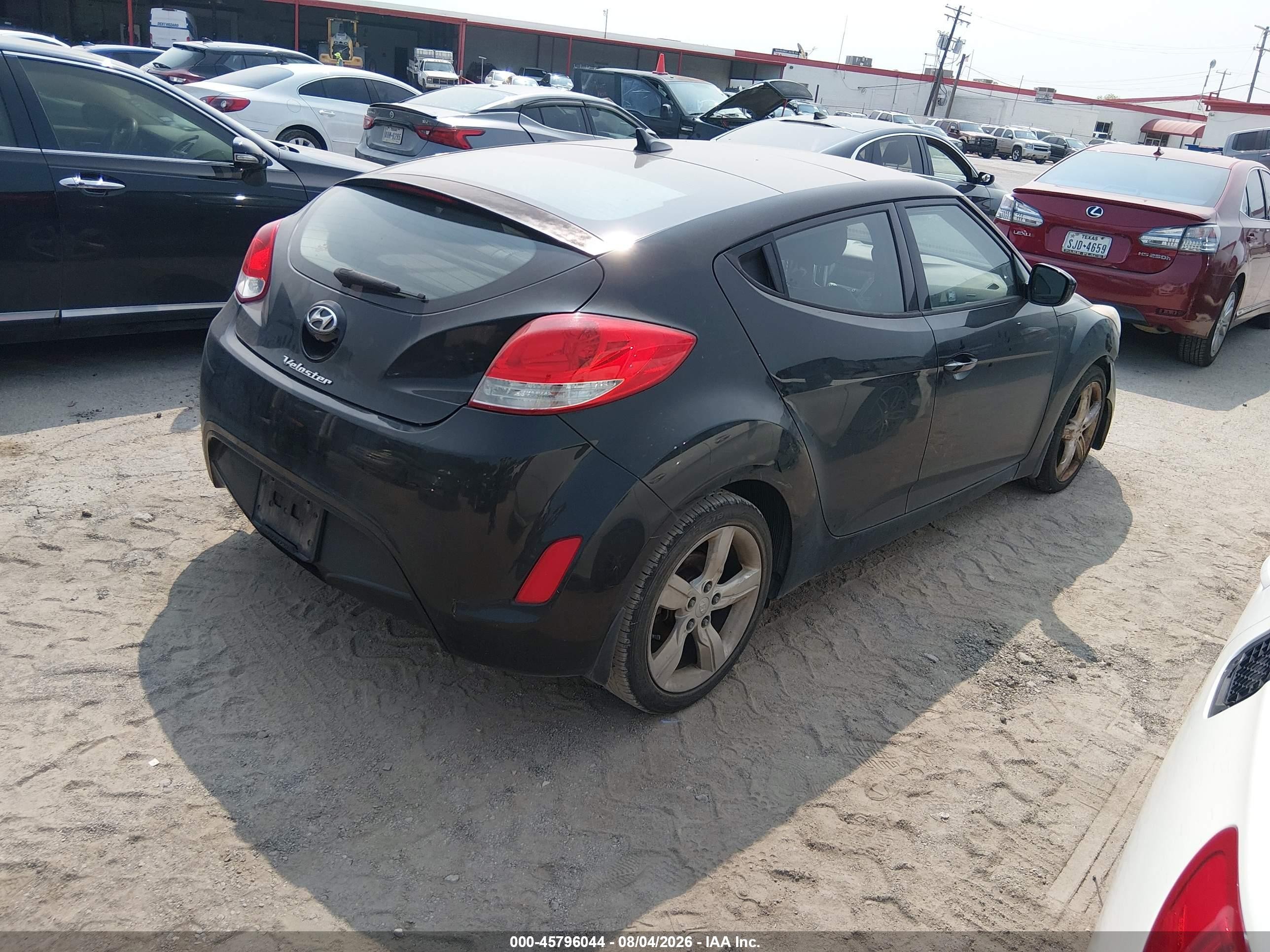 2014 Hyundai Veloster Base W/black Black vin: KMHTC6AD5EU212252