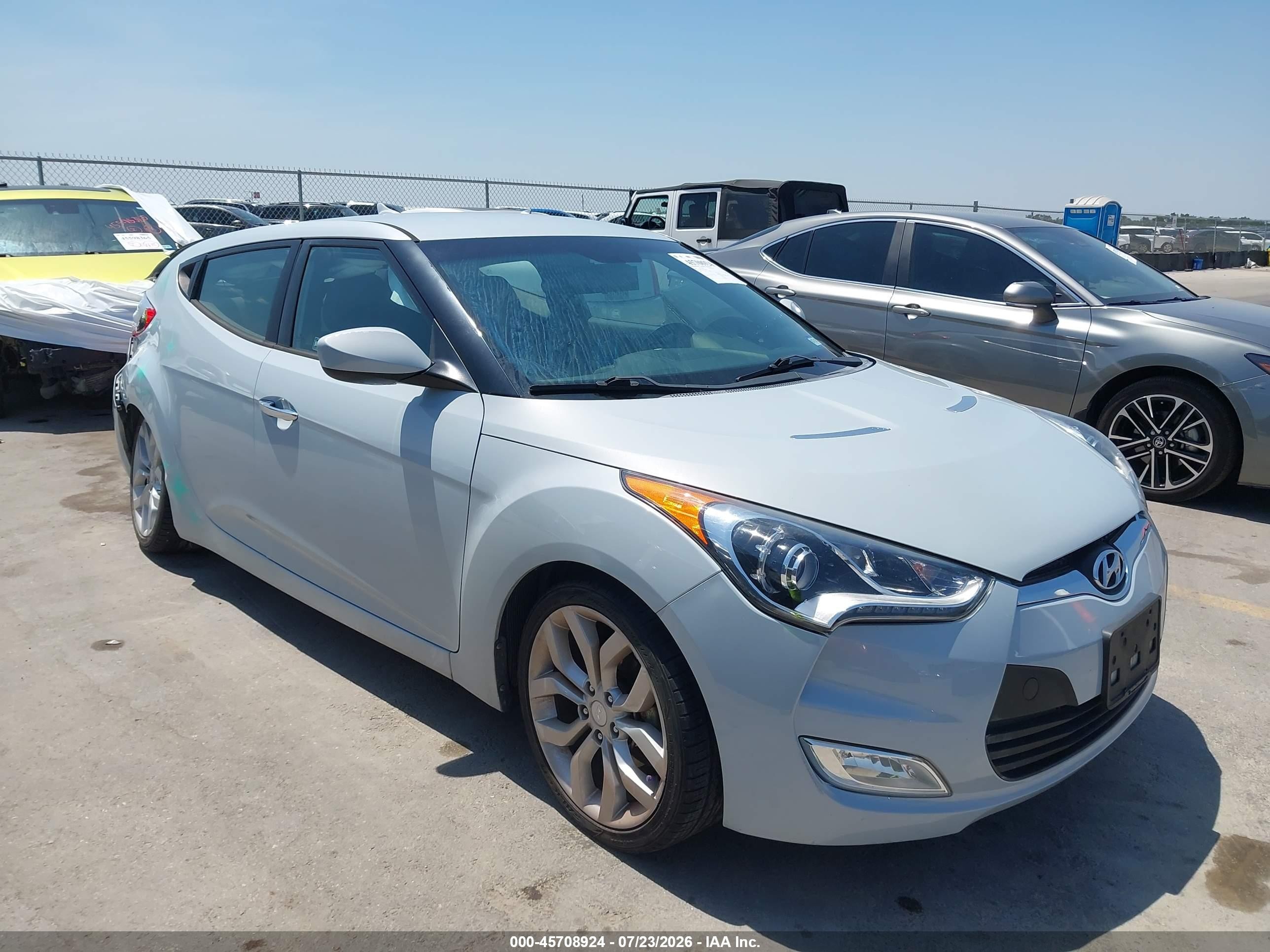2014 Hyundai Veloster Flex W/black Light Blue vin: KMHTC6AD5EU212817