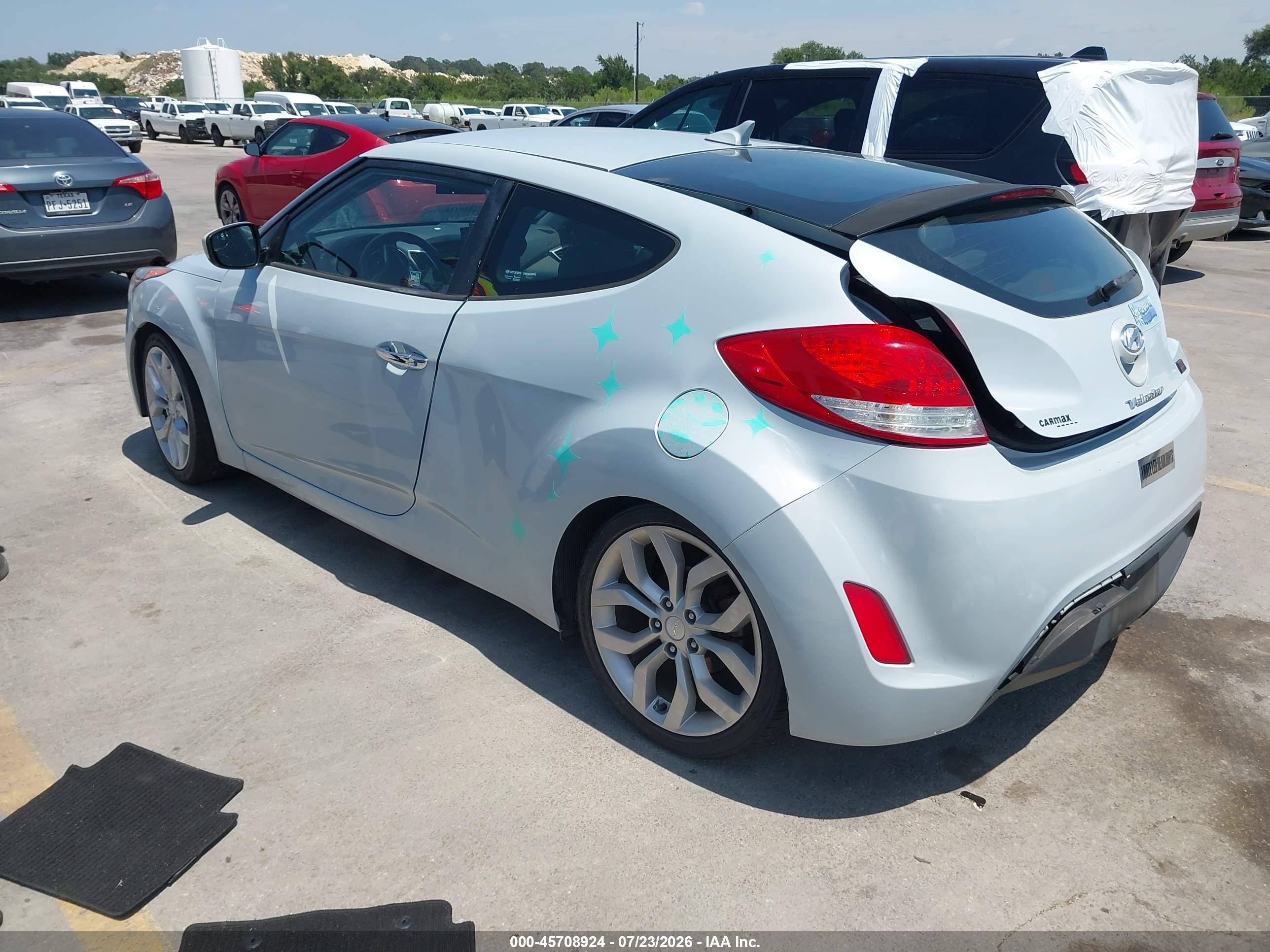 2014 Hyundai Veloster Flex W/black Light Blue vin: KMHTC6AD5EU212817