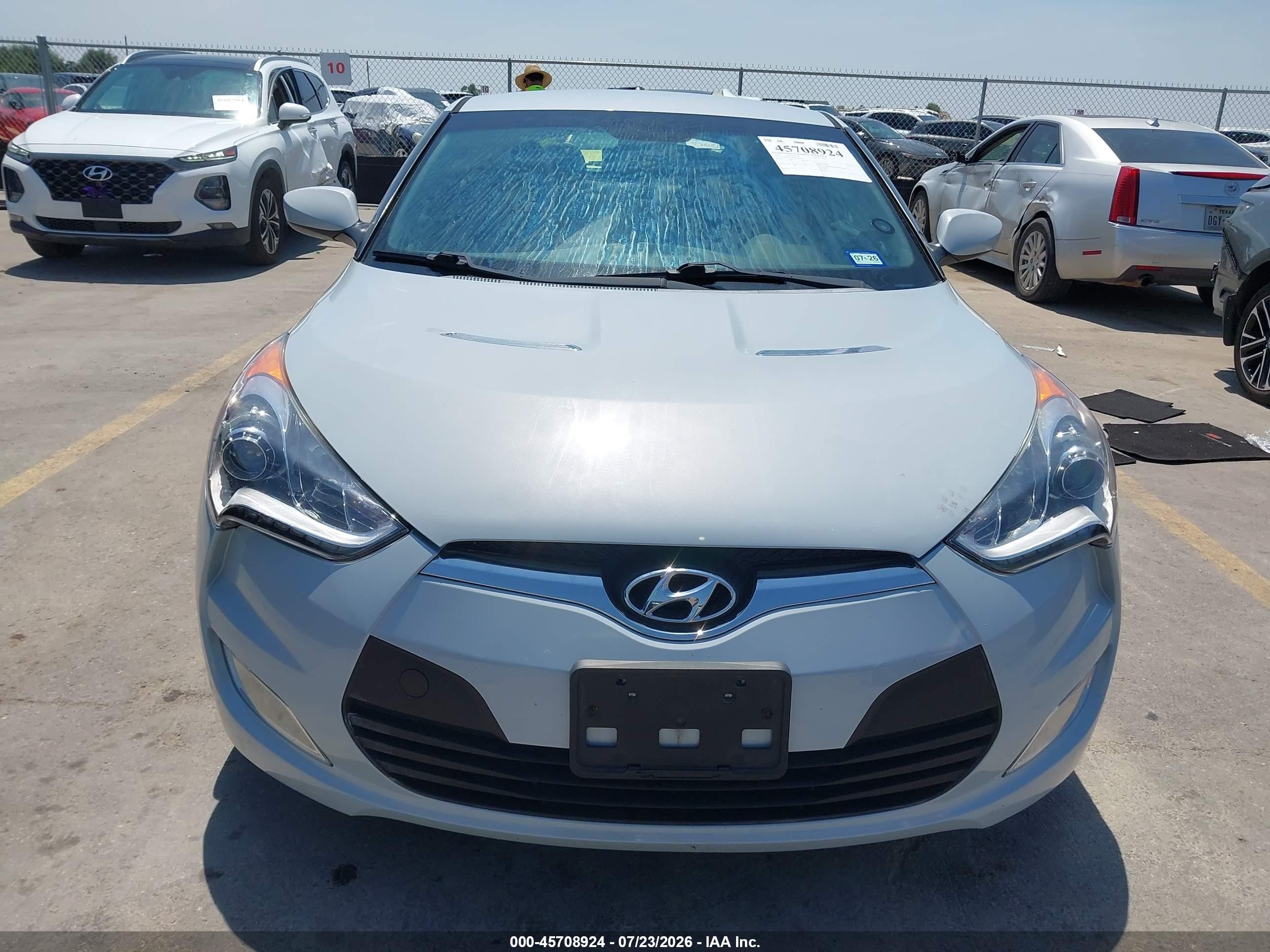 2014 Hyundai Veloster Flex W/black Light Blue vin: KMHTC6AD5EU212817