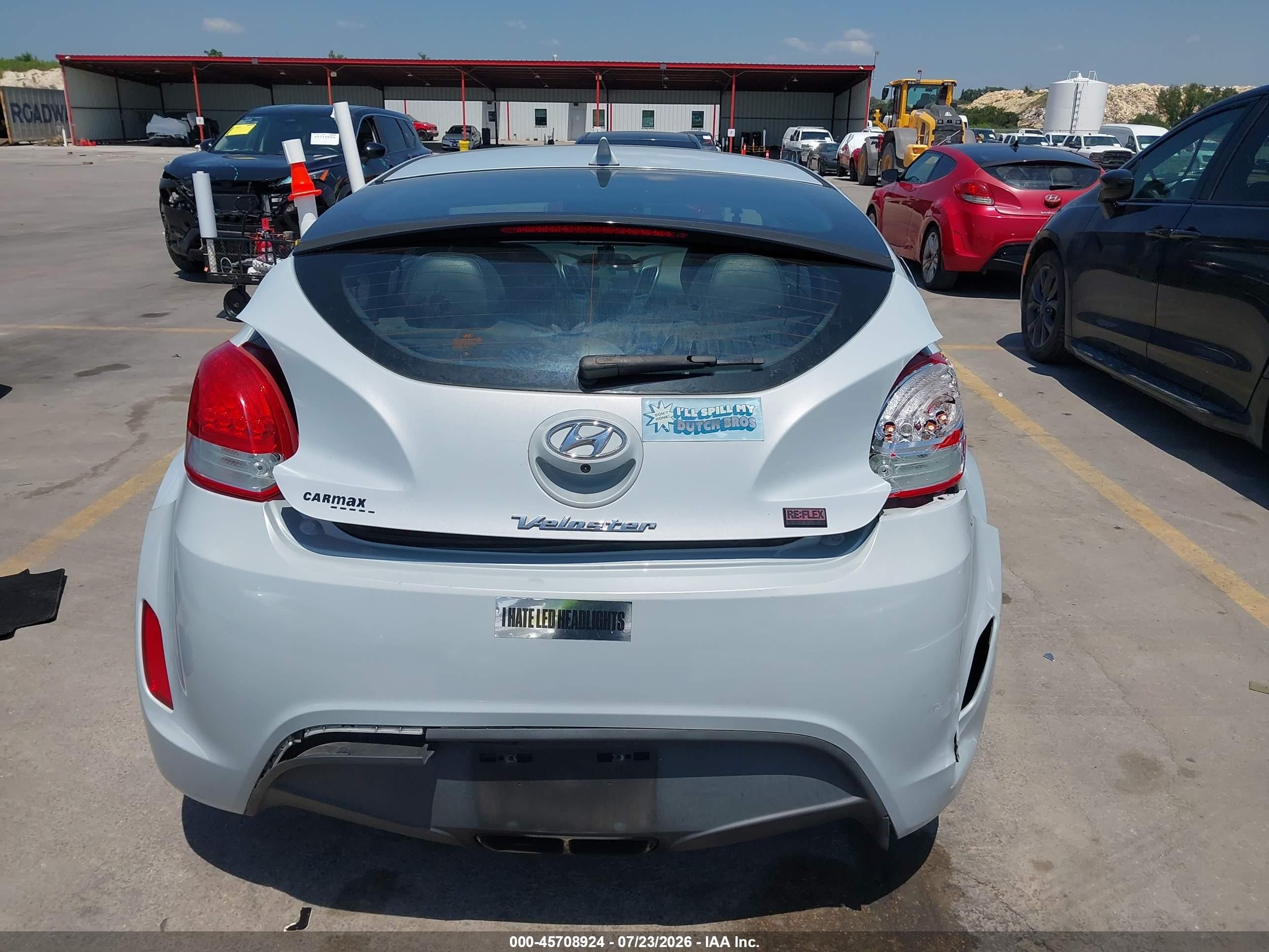 2014 Hyundai Veloster Flex W/black Light Blue vin: KMHTC6AD5EU212817