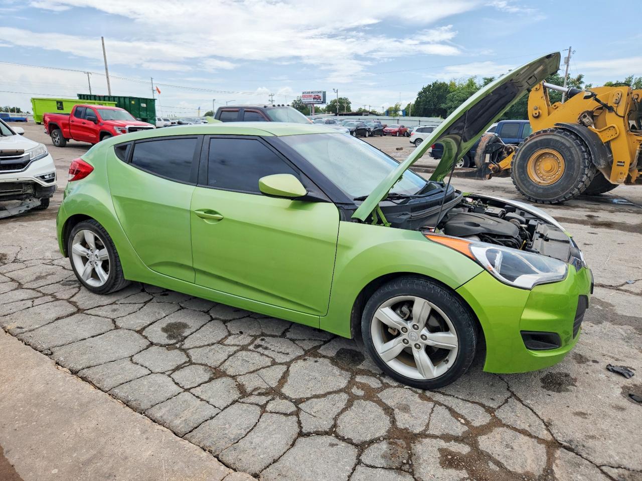 2012 Hyundai Veloster Green vin: KMHTC6AD6CU027088