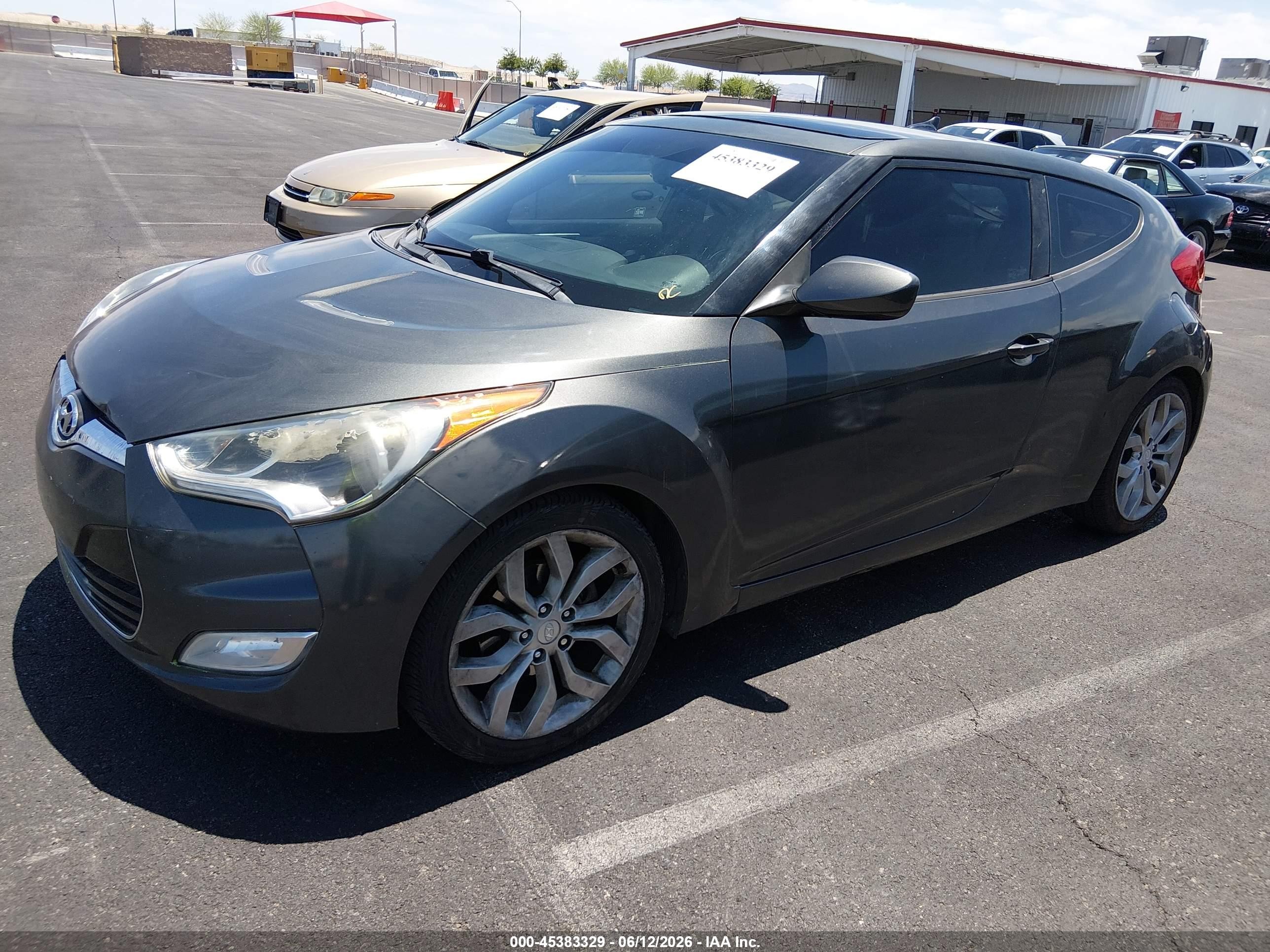 2012 Hyundai Veloster Base W/black Gray vin: KMHTC6AD6CU036227