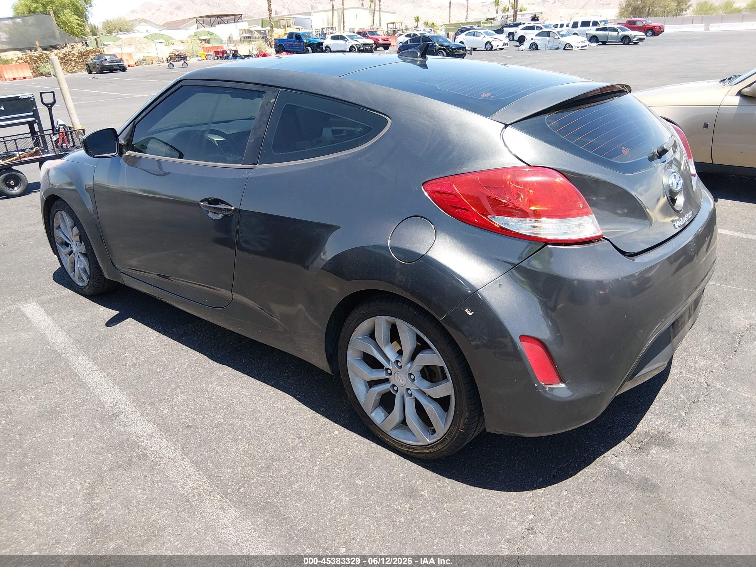 2012 Hyundai Veloster Base W/black Gray vin: KMHTC6AD6CU036227
