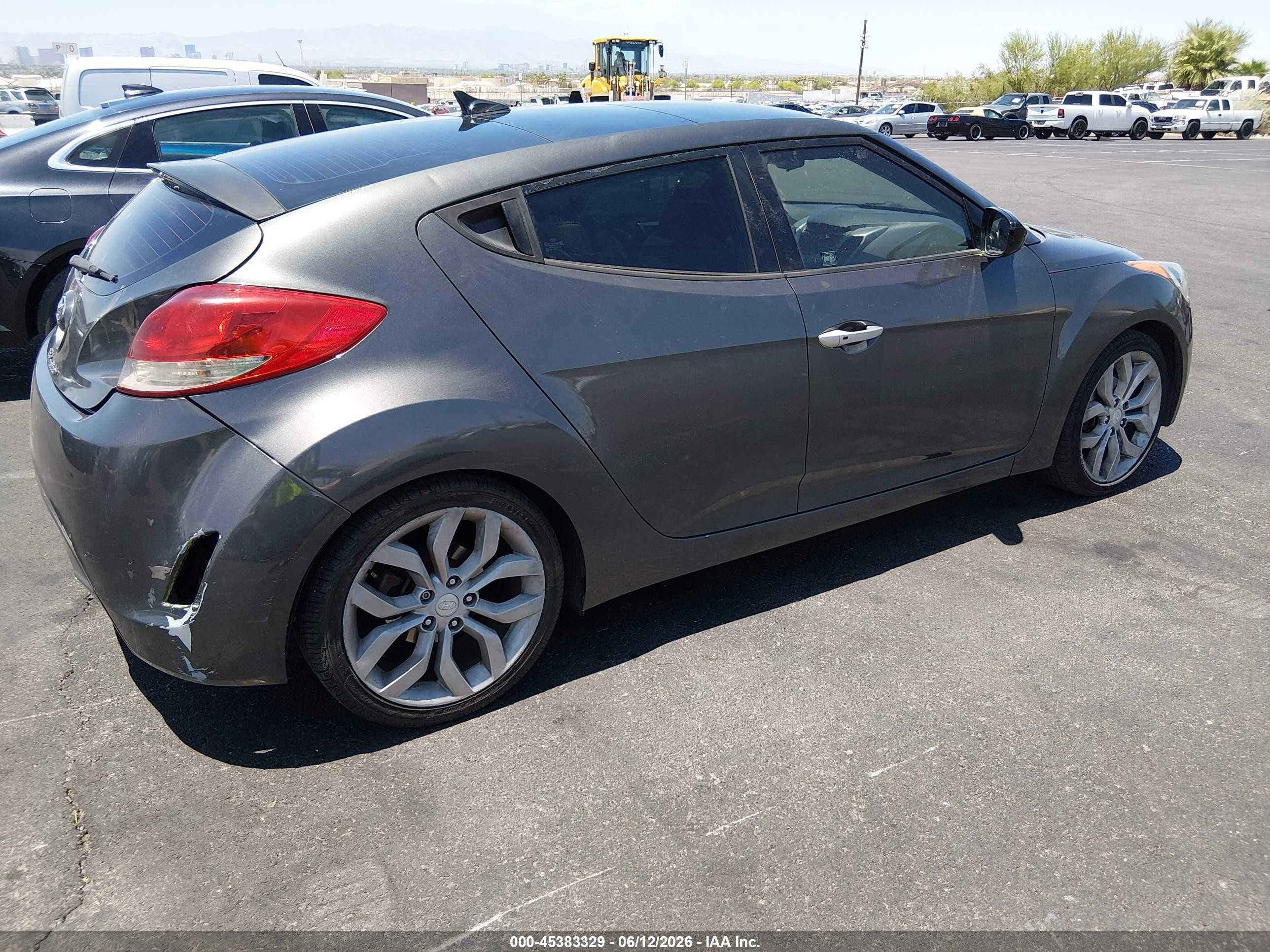 2012 Hyundai Veloster Base W/black Gray vin: KMHTC6AD6CU036227