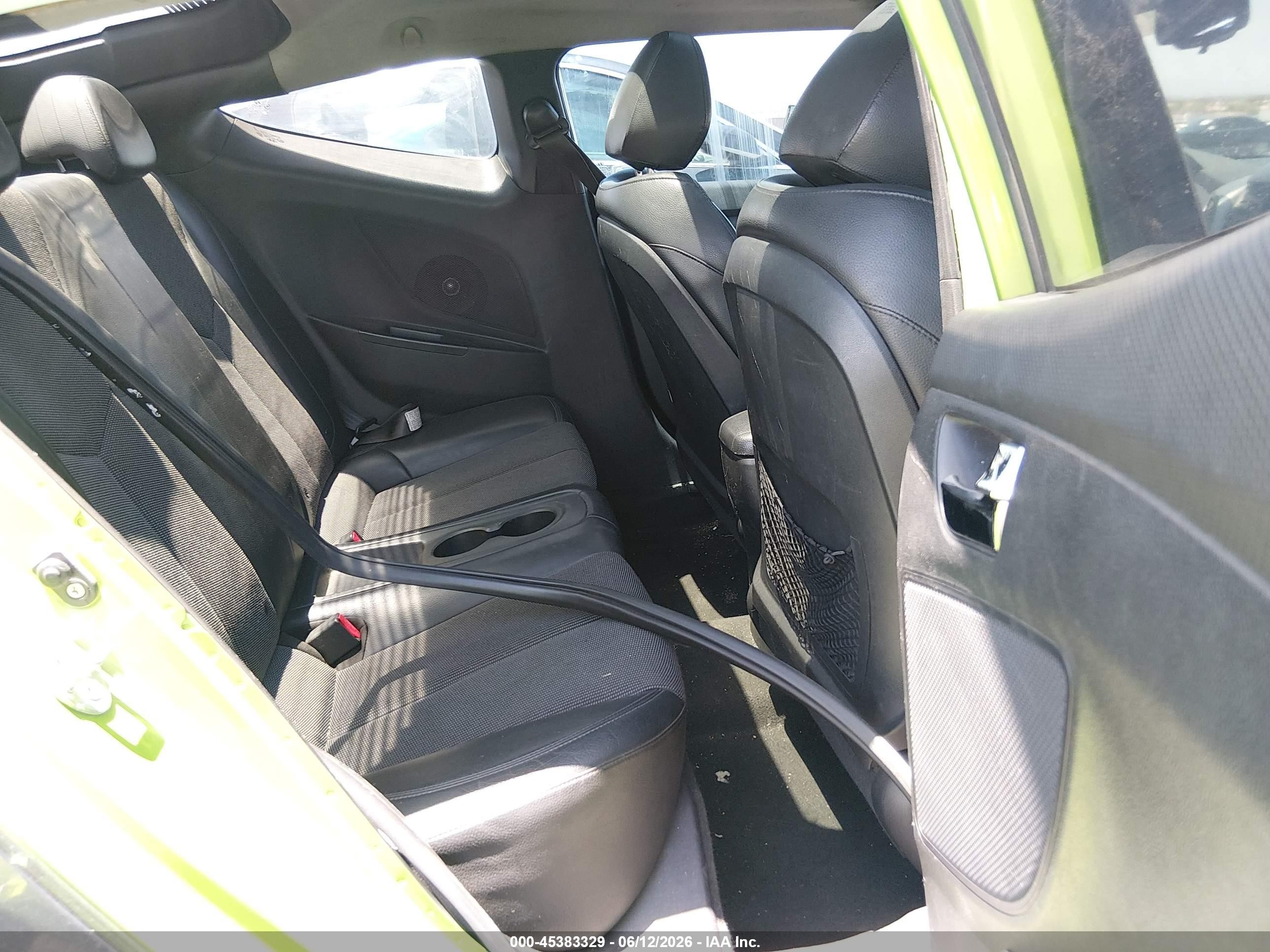 2012 Hyundai Veloster Base W/black Gray vin: KMHTC6AD6CU036227