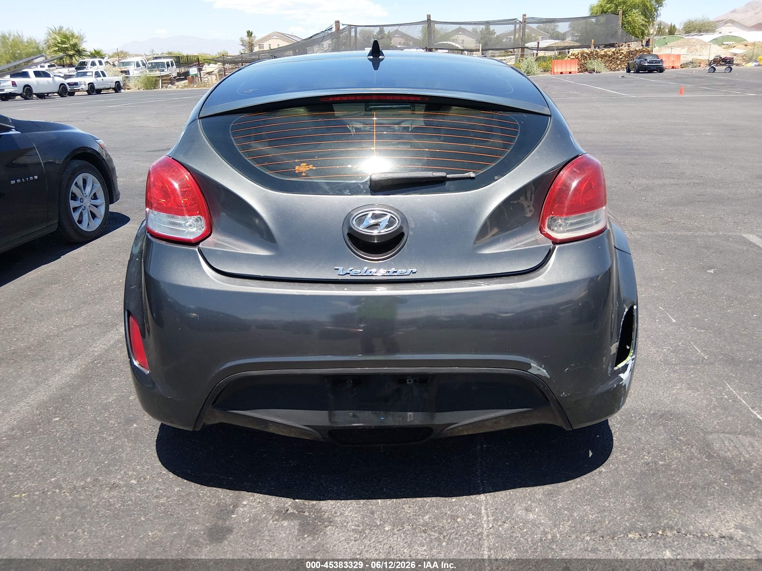 2012 Hyundai Veloster Base W/black Gray vin: KMHTC6AD6CU036227