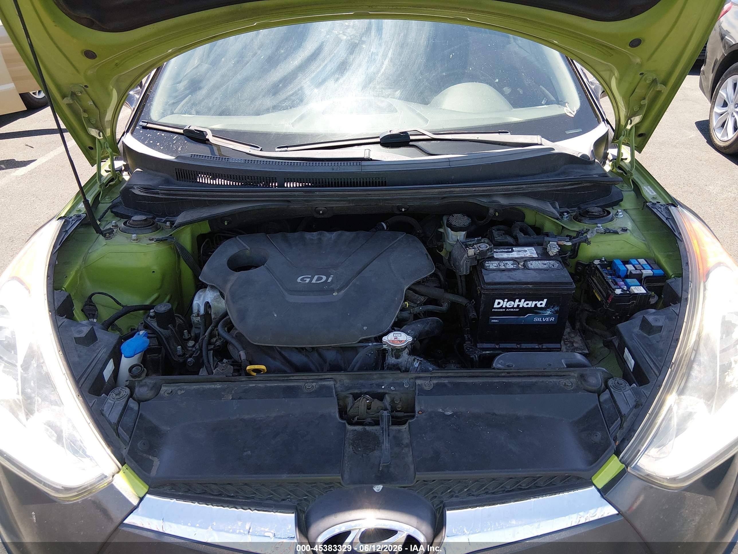 2012 Hyundai Veloster Base W/black Gray vin: KMHTC6AD6CU036227