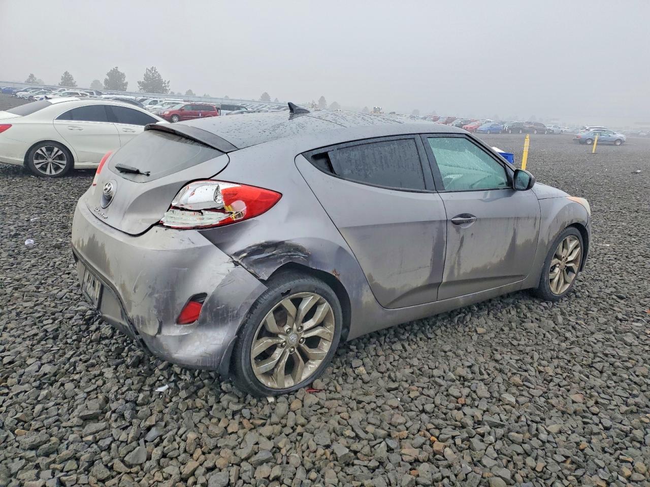 2012 Hyundai Veloster Base Gray vin: KMHTC6AD6CU045171