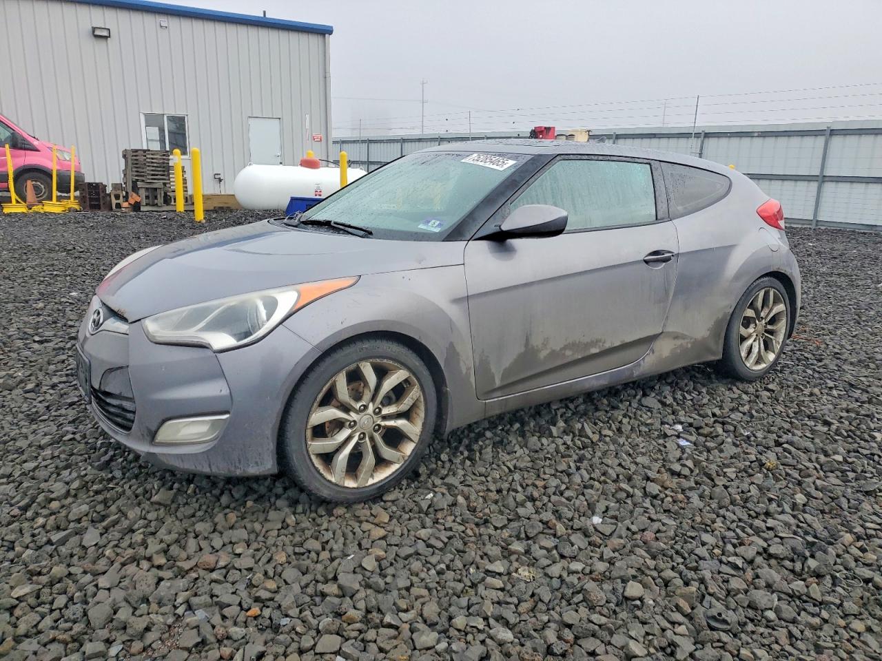 2012 Hyundai Veloster Base Gray vin: KMHTC6AD6CU045171