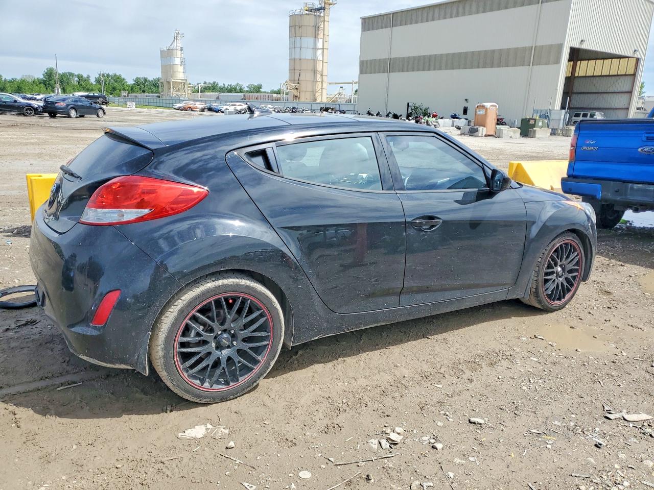 2012 Hyundai Veloster Base Black vin: KMHTC6AD6CU055926