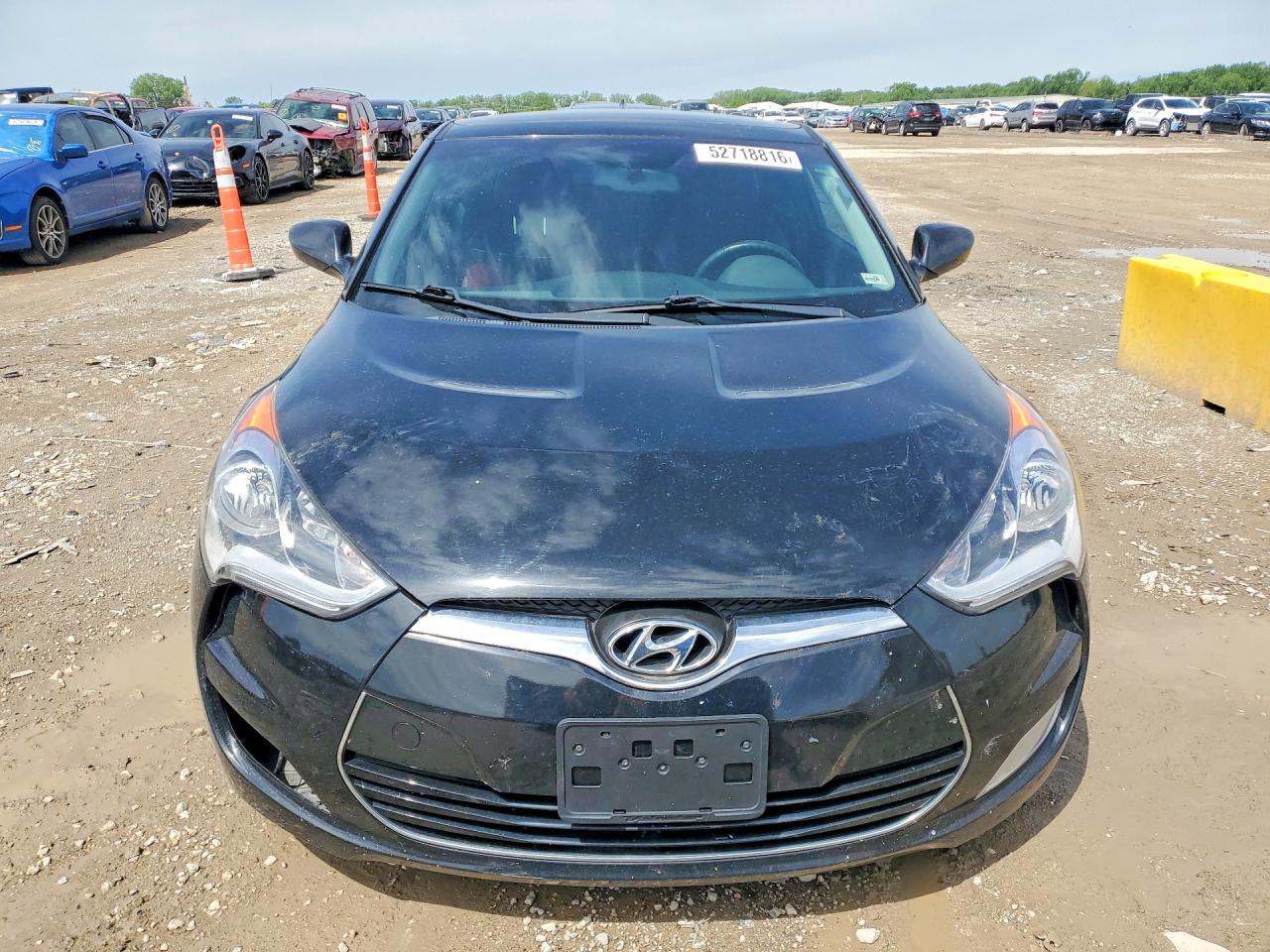 2012 Hyundai Veloster Base Black vin: KMHTC6AD6CU055926