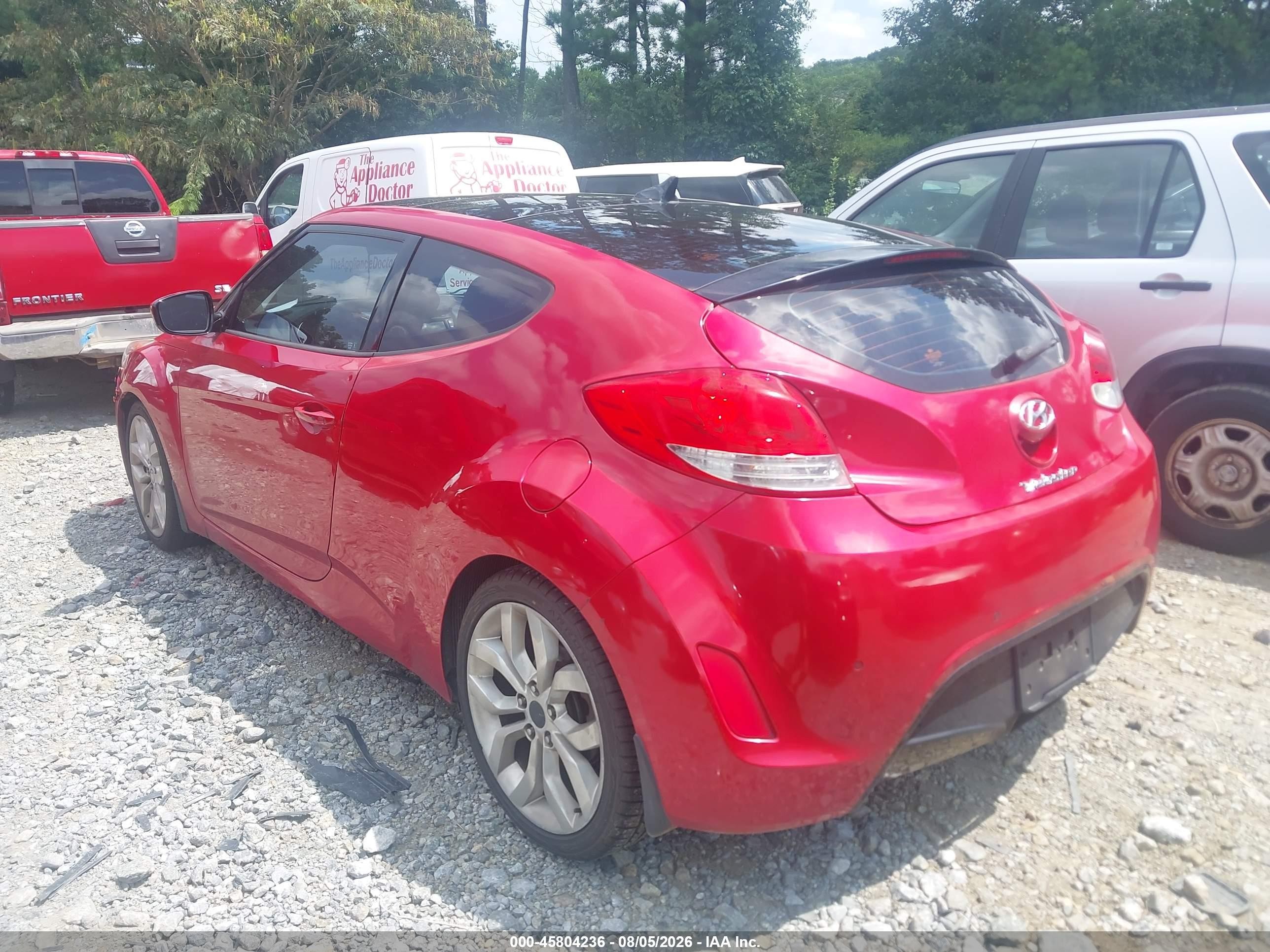 2012 Hyundai Veloster Base W/red/black Red vin: KMHTC6AD6CU065257