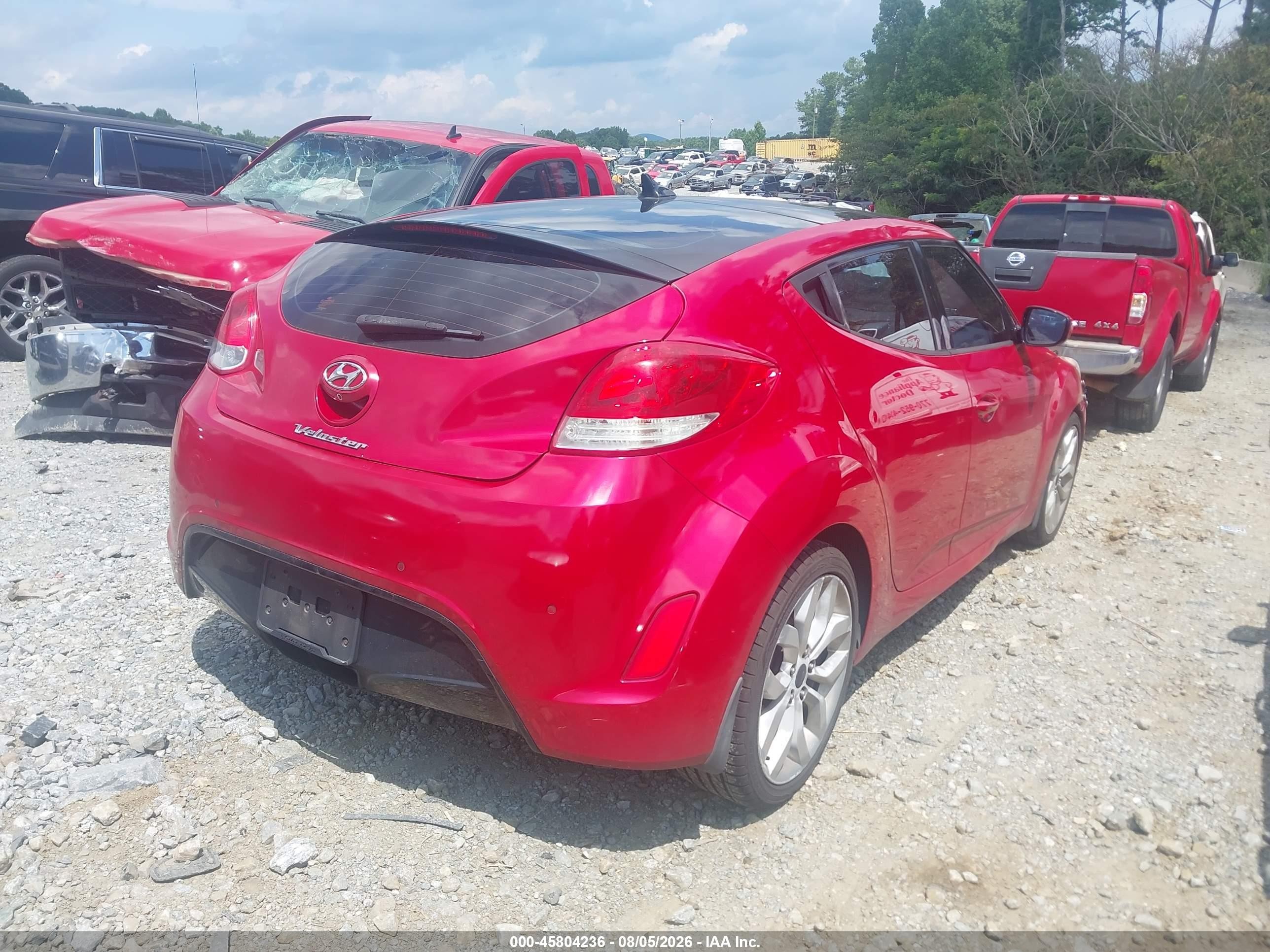 2012 Hyundai Veloster Base W/red/black Red vin: KMHTC6AD6CU065257