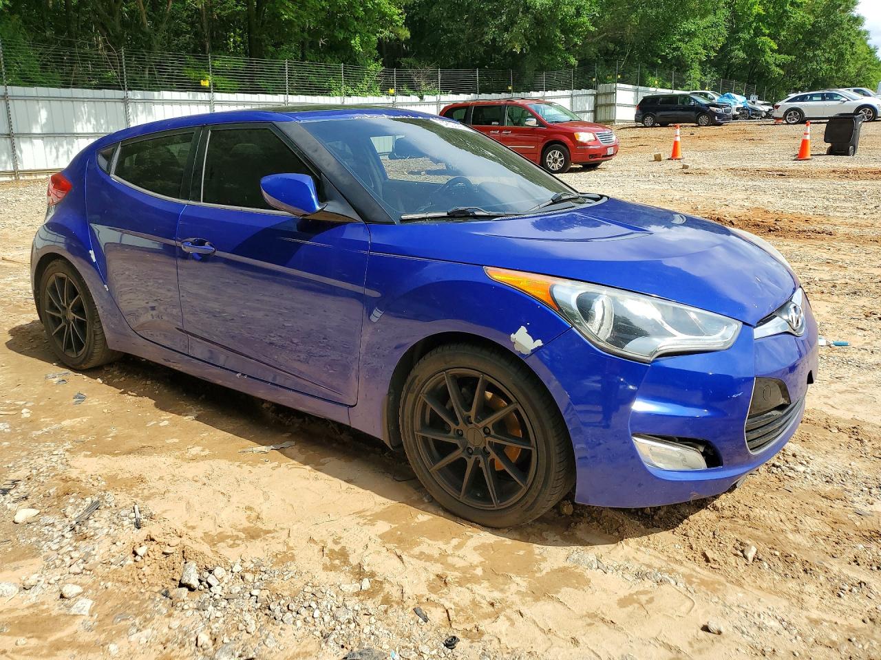 2012 Hyundai Veloster Base Blue vin: KMHTC6AD6CU071690