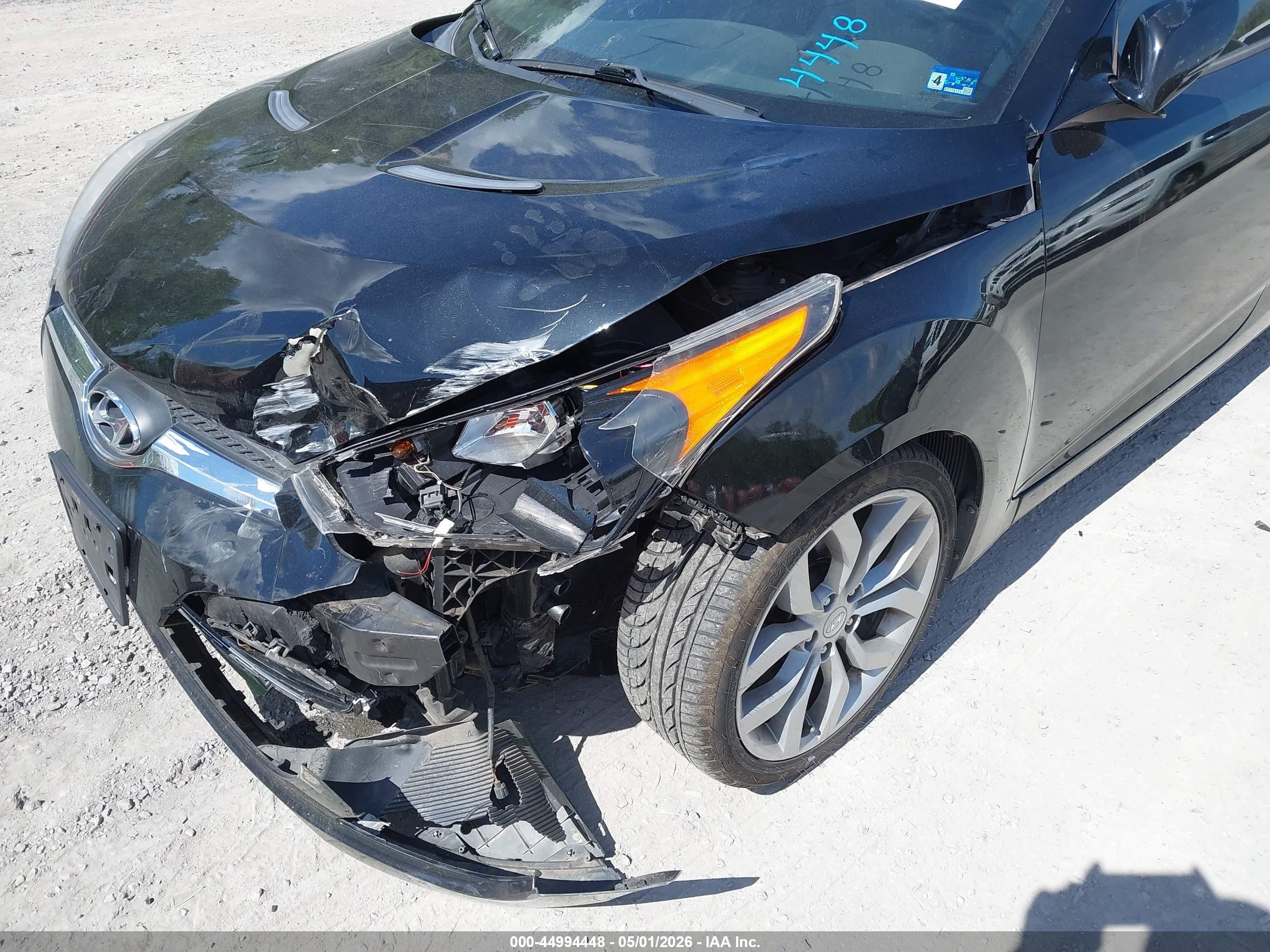 2013 Hyundai Veloster Base W/gray Black vin: KMHTC6AD6DU139326