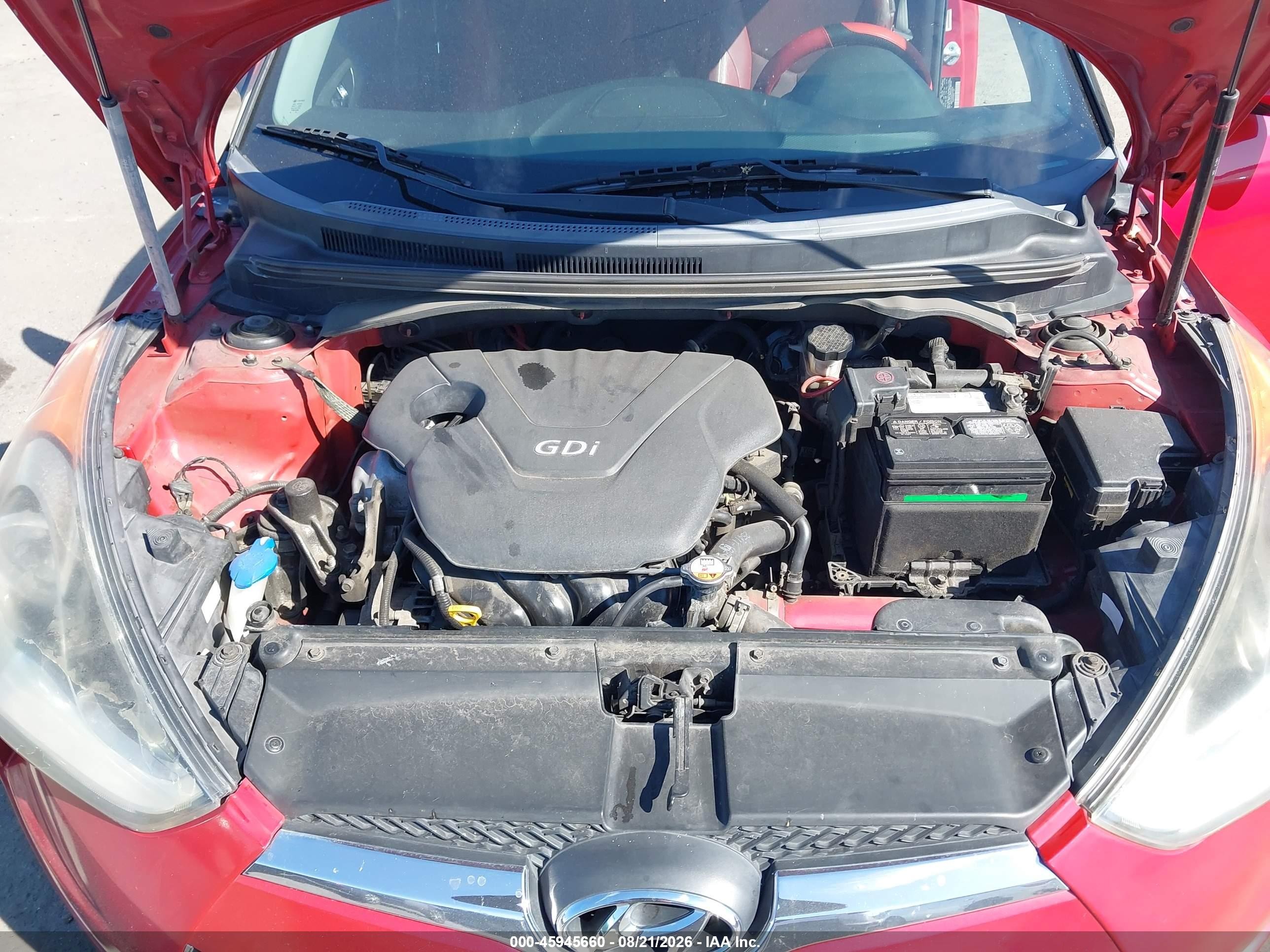 2015 Hyundai Veloster Flex Red vin: KMHTC6AD6FU228655