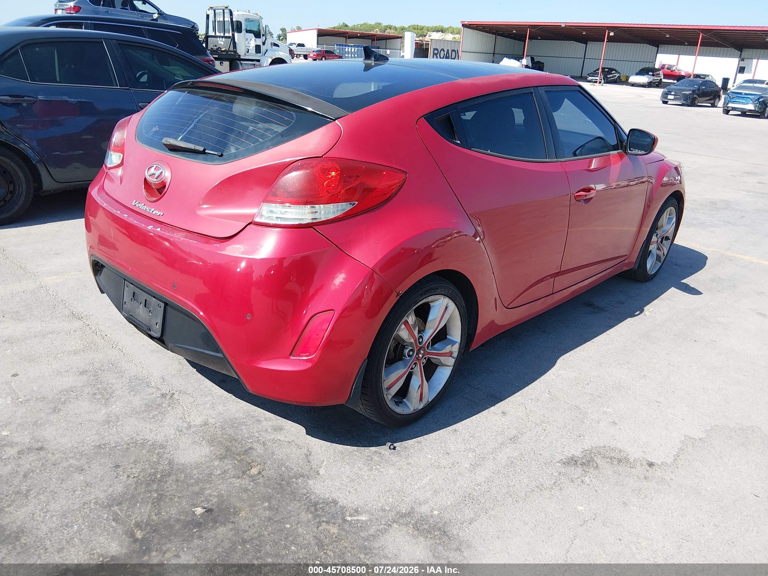 2012 Hyundai Veloster Base W/gray Red vin: KMHTC6AD7CU023423