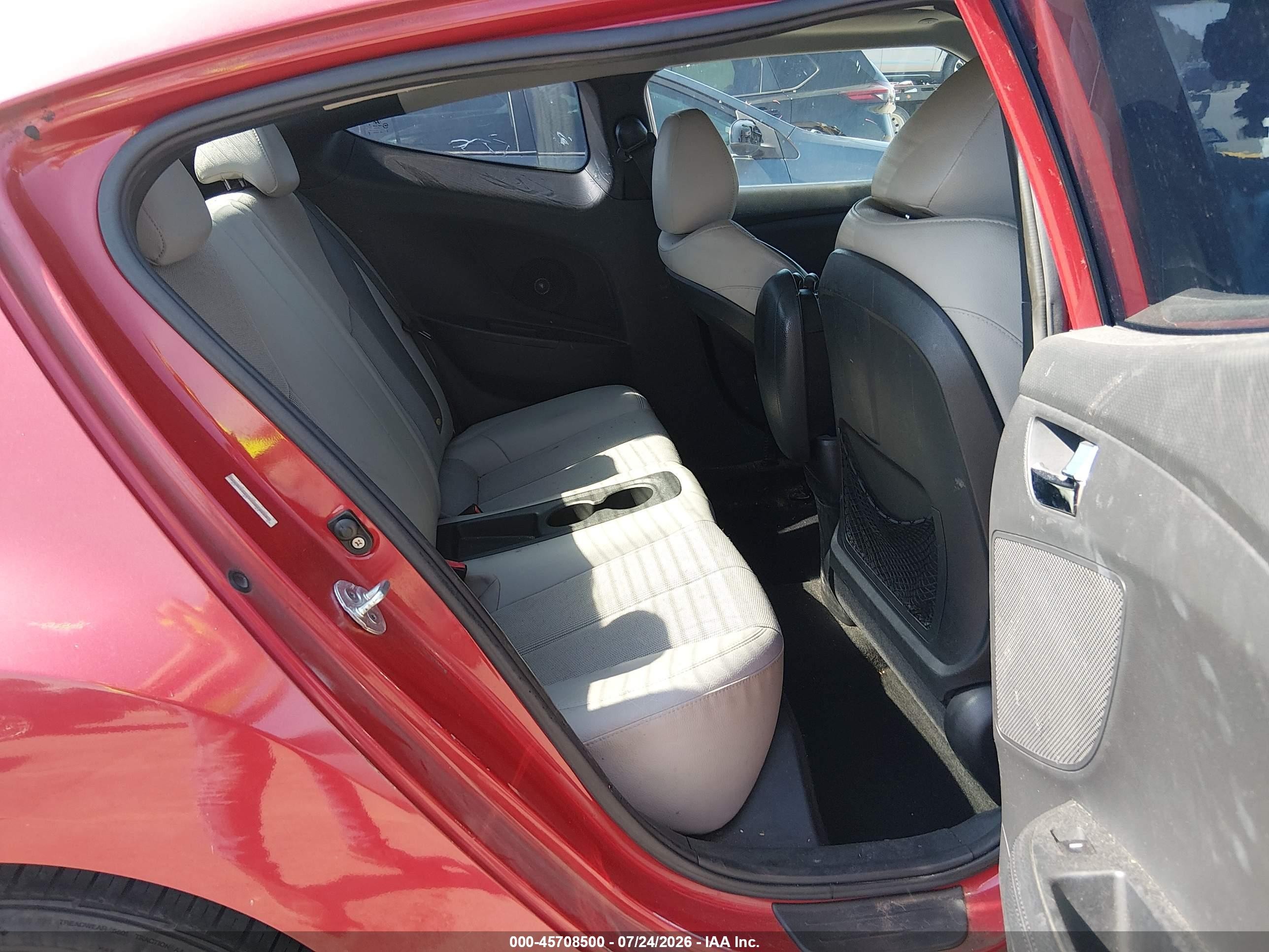 2012 Hyundai Veloster Base W/gray Red vin: KMHTC6AD7CU023423