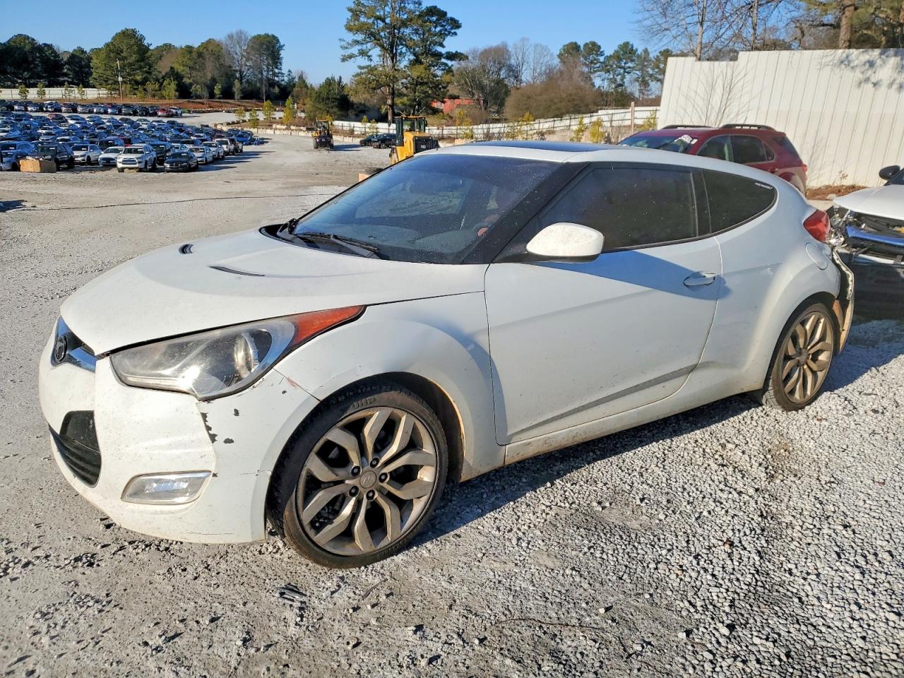 2012 Hyundai Veloster Base White vin: KMHTC6AD7CU023549