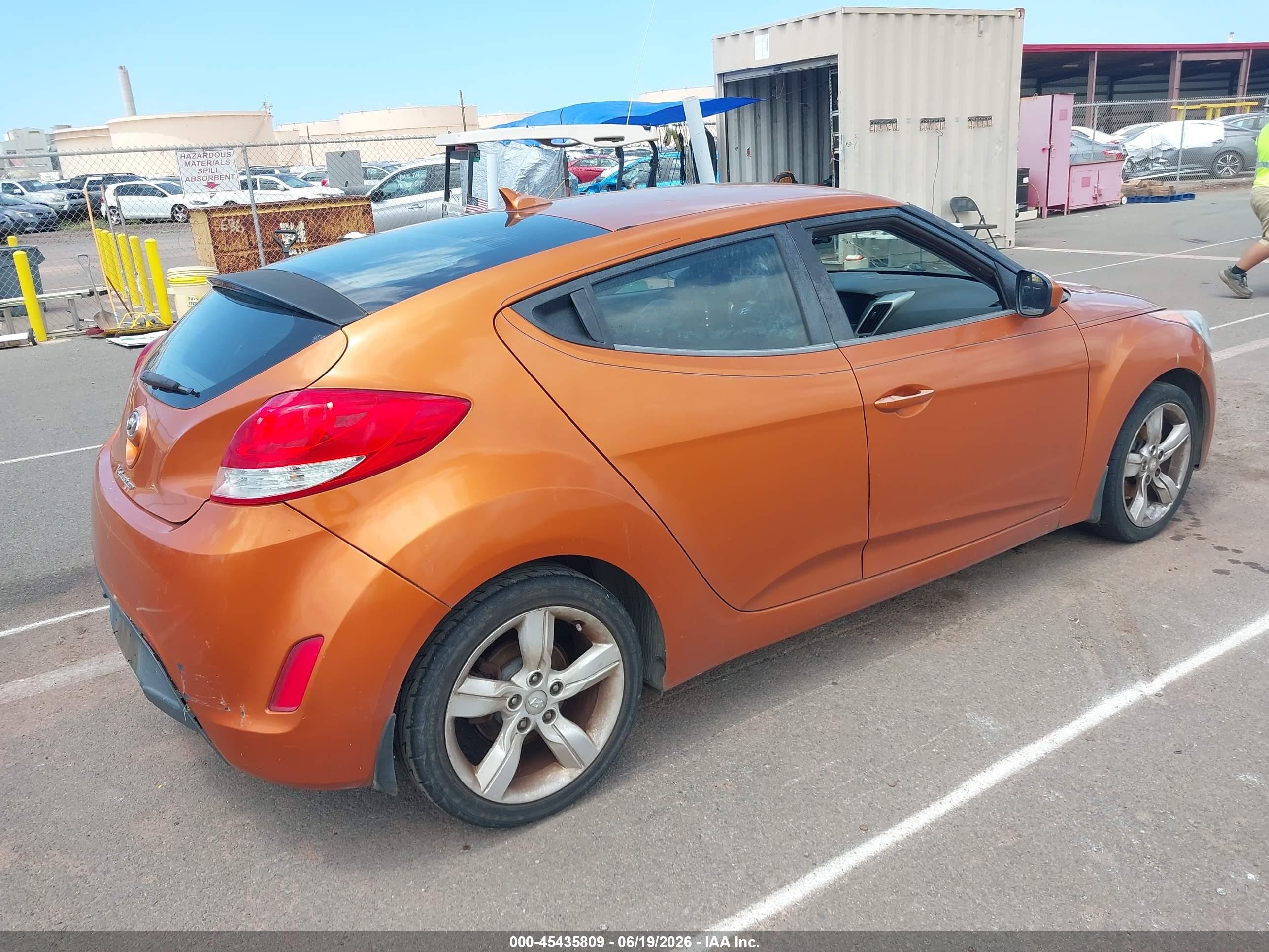 2012 Hyundai Veloster Base W/black Orange vin: KMHTC6AD7CU060083