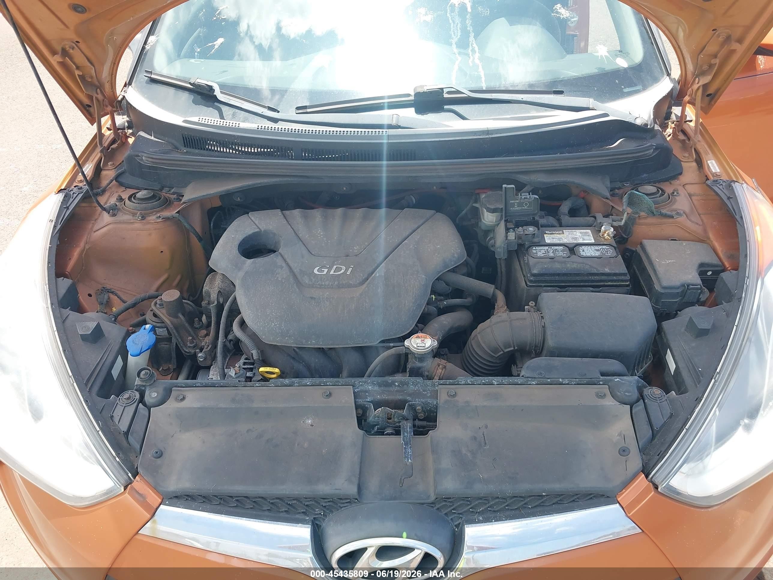 2012 Hyundai Veloster Base W/black Orange vin: KMHTC6AD7CU060083