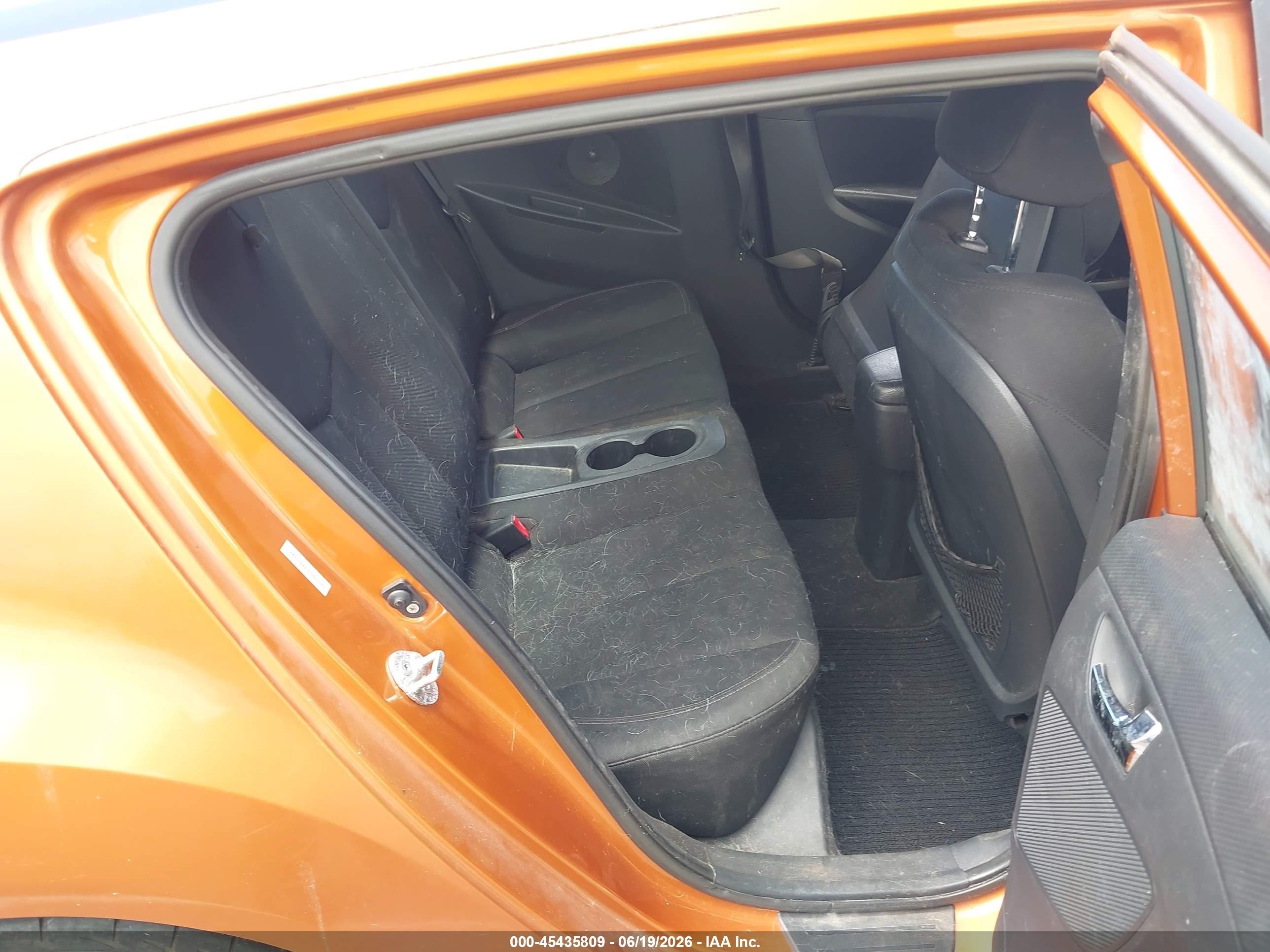 2012 Hyundai Veloster Base W/black Orange vin: KMHTC6AD7CU060083