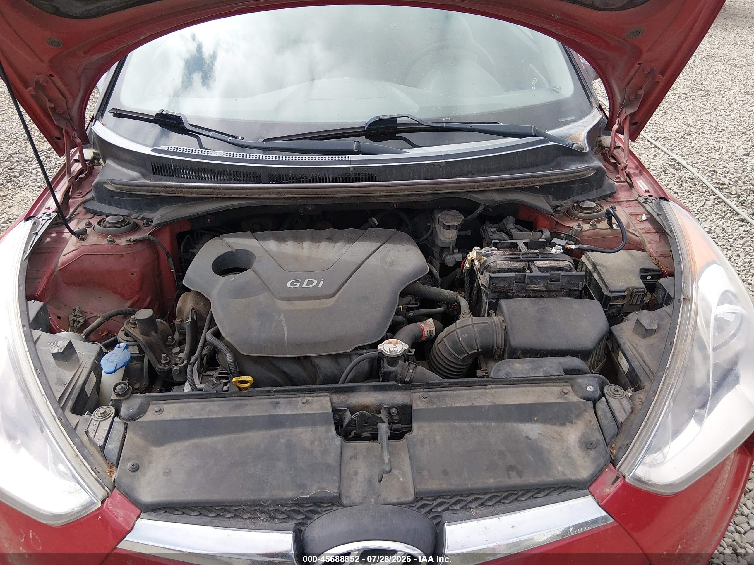 2012 Hyundai Veloster Base W/gray Red vin: KMHTC6AD7CU066238