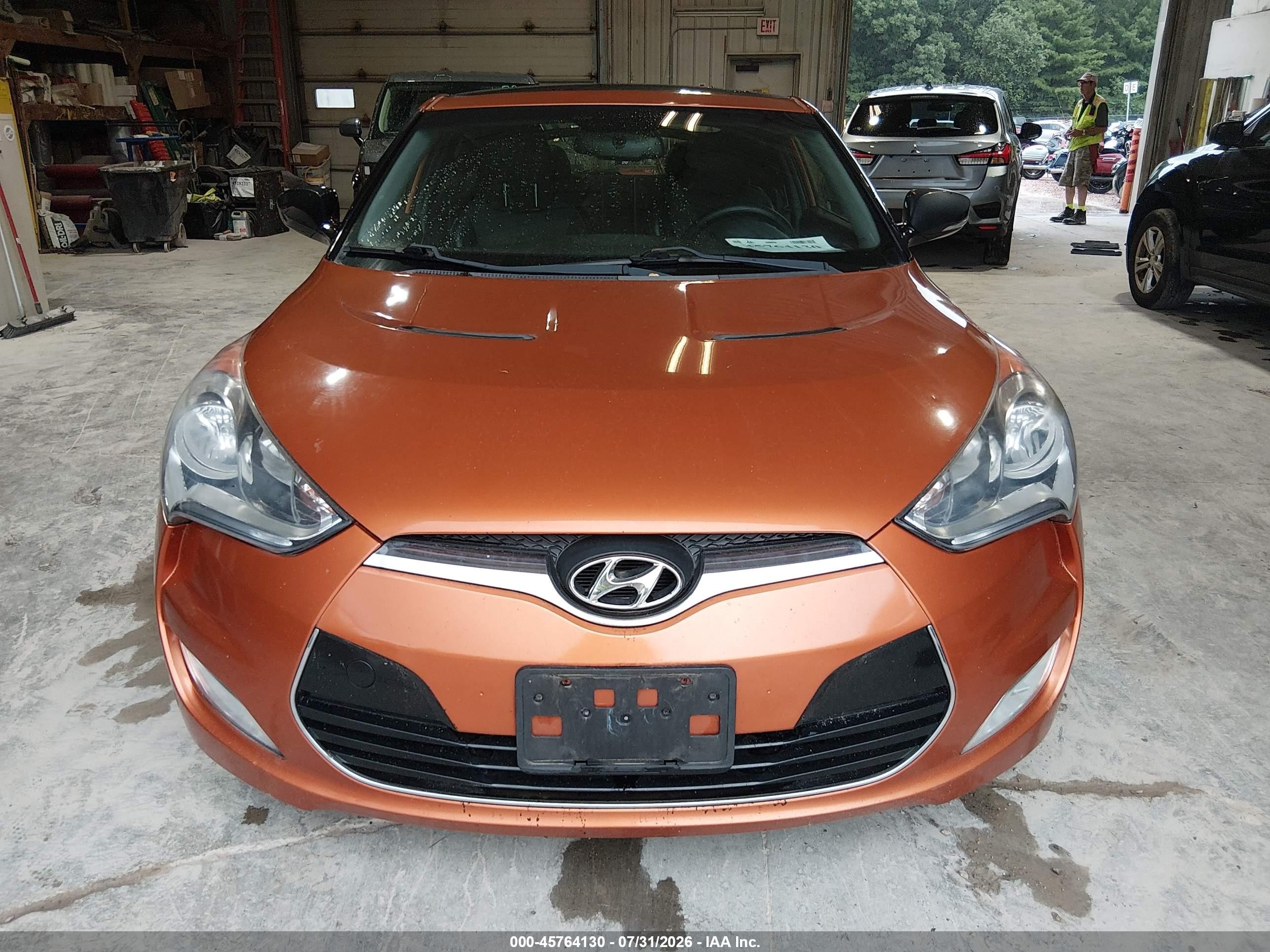 2012 Hyundai Veloster Base W/black Orange vin: KMHTC6AD7CU070371