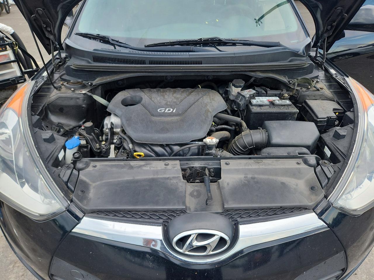 2012 Hyundai Veloster Base Black vin: KMHTC6AD7CU078390