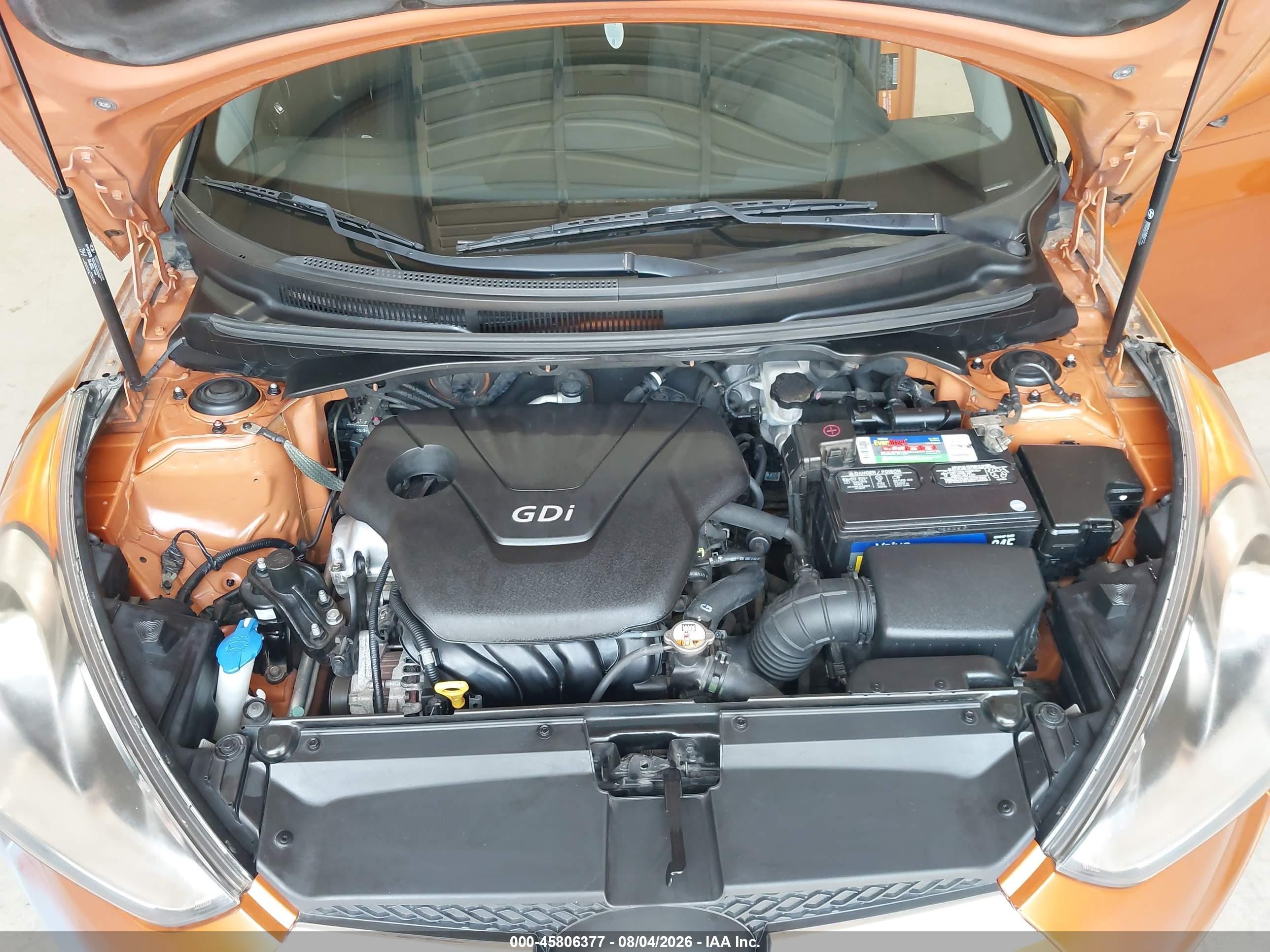 2013 Hyundai Veloster Base W/black Orange vin: KMHTC6AD7DU155437