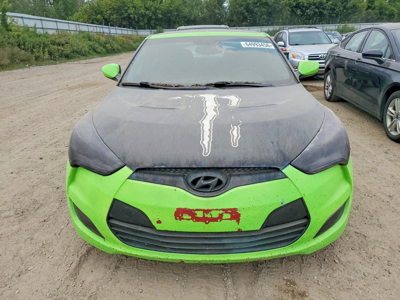 2013 Hyundai Veloster Base Green vin: KMHTC6AD7DU155910