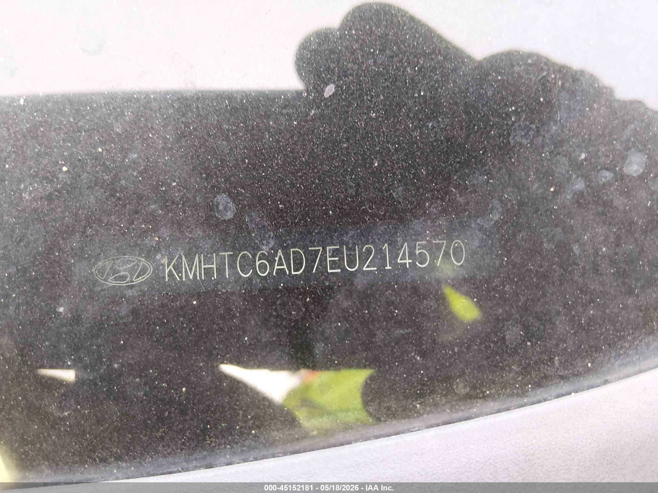 2014 Hyundai Veloster Flex W/black Black vin: KMHTC6AD7EU214570