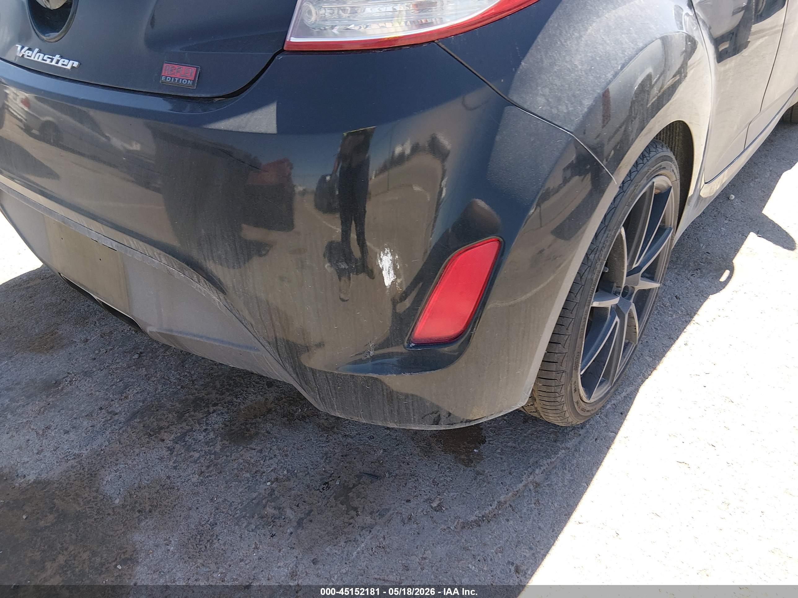 2014 Hyundai Veloster Flex W/black Black vin: KMHTC6AD7EU214570