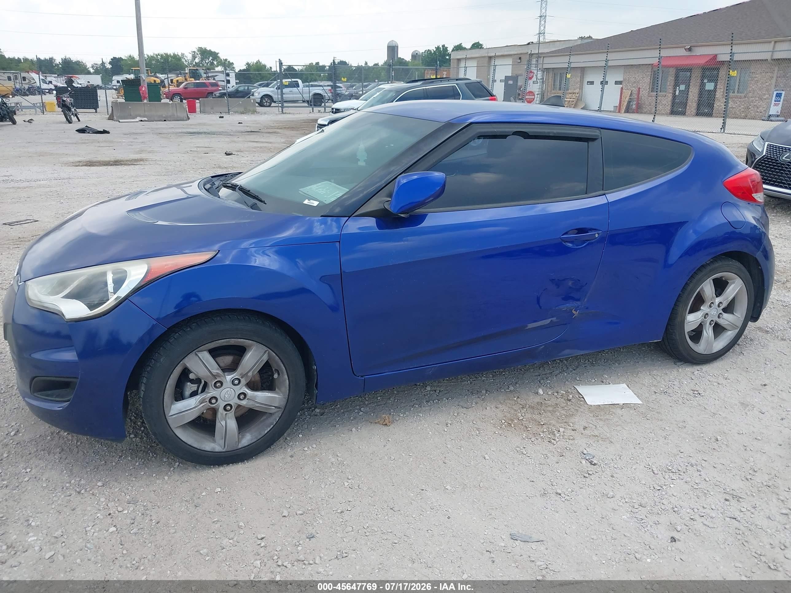 2015 Hyundai Veloster   Blue vin: KMHTC6AD7FU224615