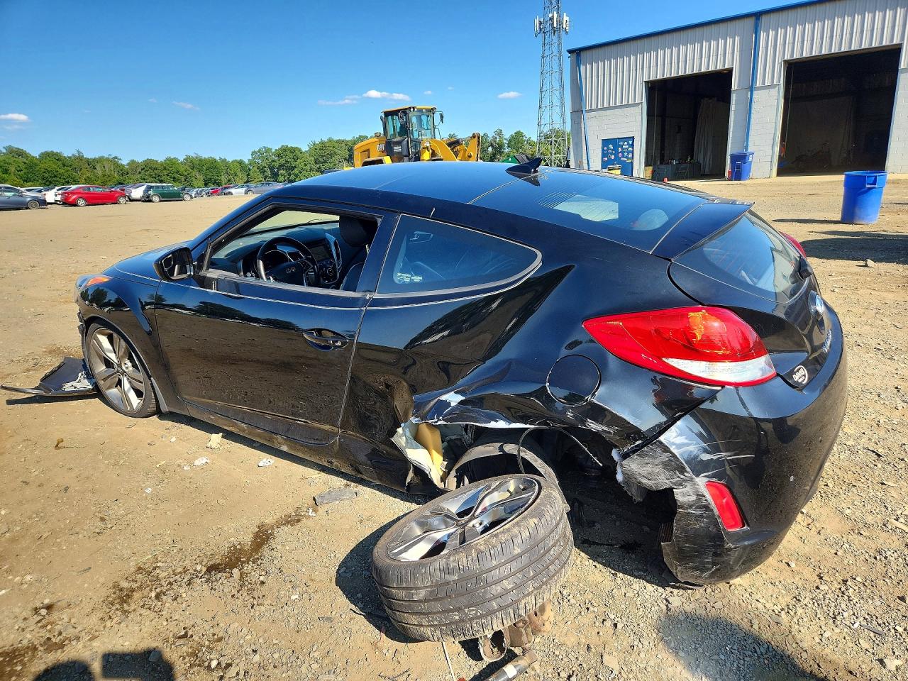 2015 Hyundai Veloster Base Black vin: KMHTC6AD7FU232293