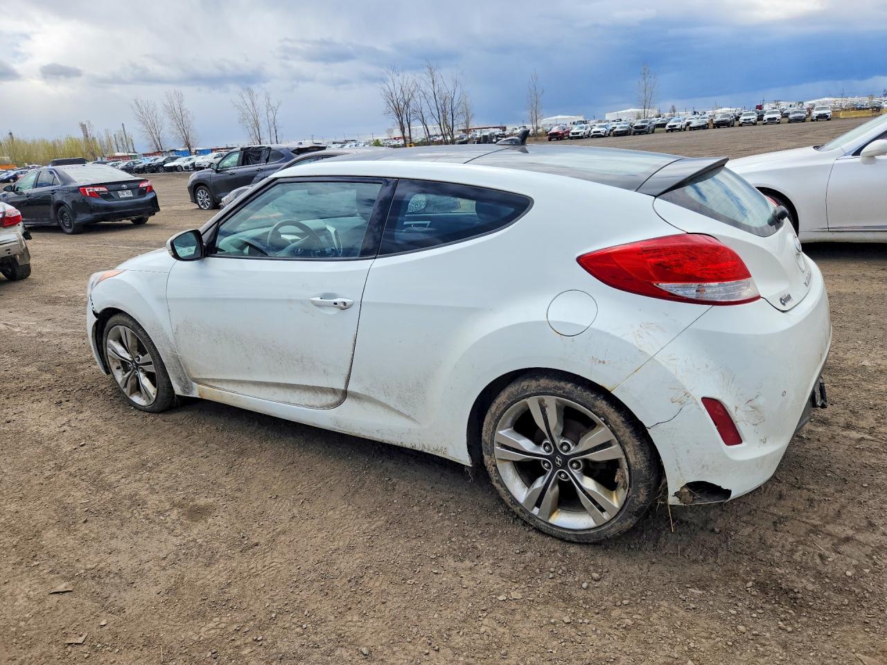 2015 Hyundai Veloster Base White vin: KMHTC6AD7FU241429